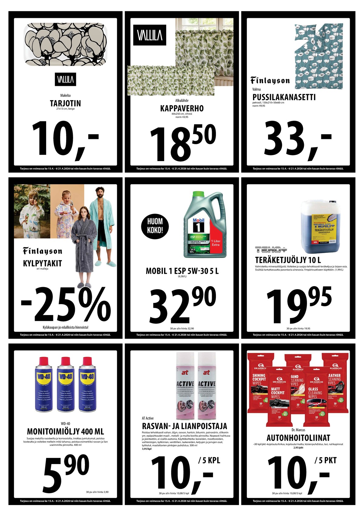 Katso ketjun Keskinen tarjouslehti viikolta 16 sivustolla Viikkotarjoukset.fi. Löydät monia hyviä tarjouksia erilaisista tuotteista. Lue tarjouslehti täältä! Sivu 21