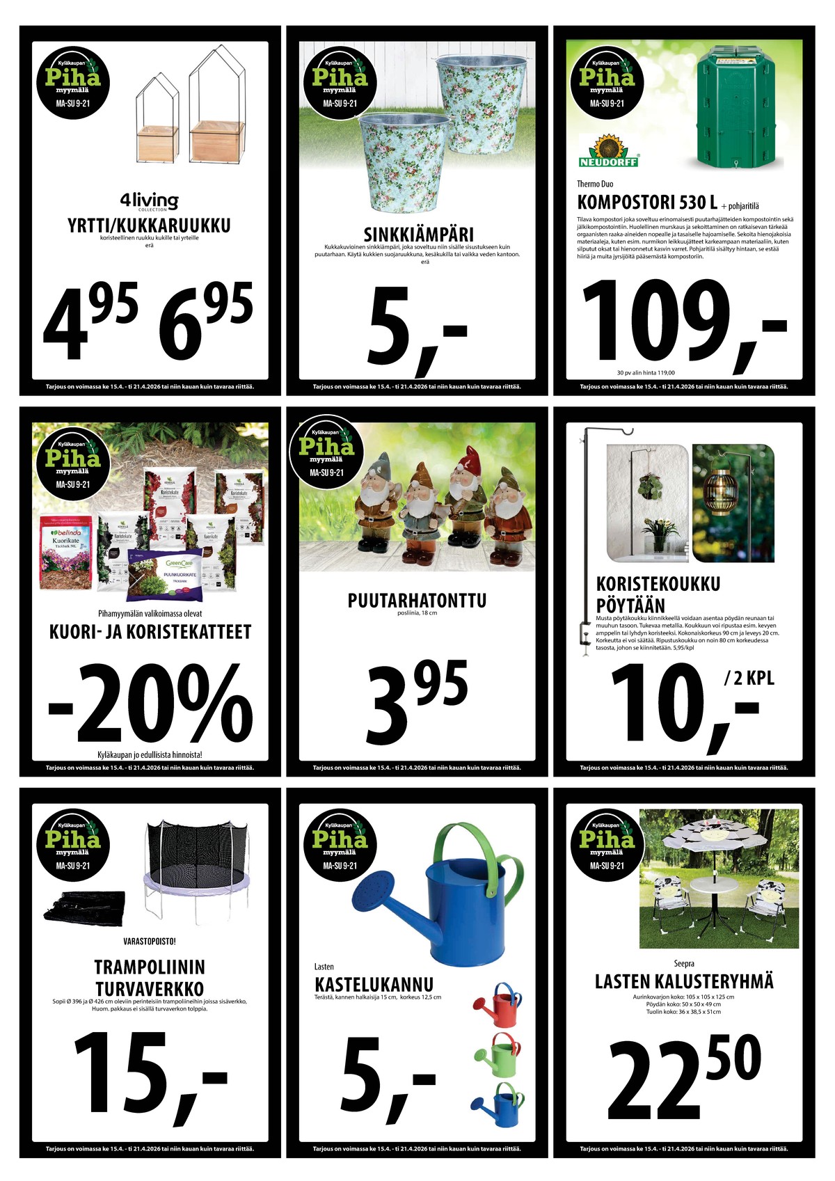 Katso ketjun Keskinen tarjouslehti viikolta 16 sivustolla Viikkotarjoukset.fi. Löydät monia hyviä tarjouksia erilaisista tuotteista. Lue tarjouslehti täältä! Sivu 25