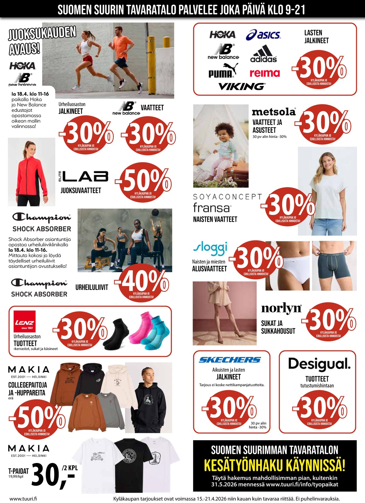 Katso ketjun Keskinen tarjouslehti viikolta 16 sivustolla Viikkotarjoukset.fi. Löydät monia hyviä tarjouksia erilaisista tuotteista. Lue tarjouslehti täältä! Sivu 4