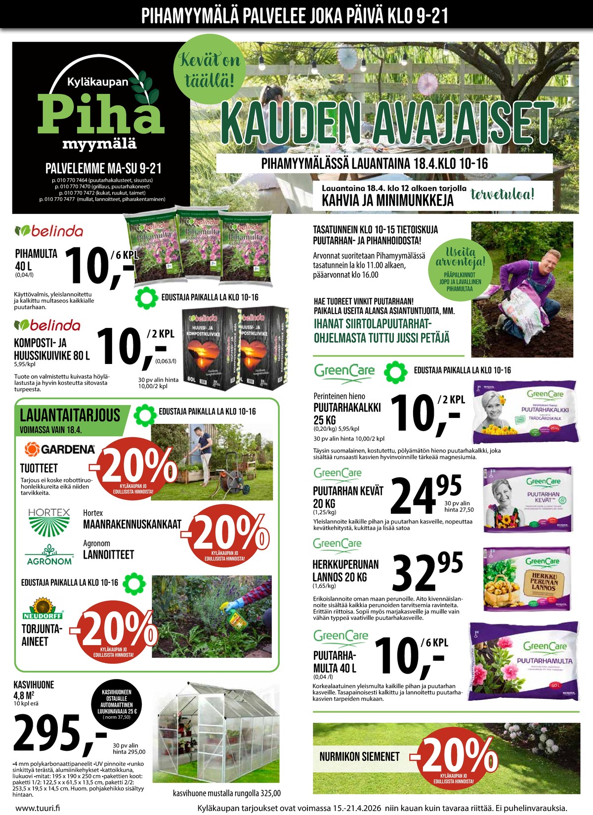 Katso ketjun Keskinen tarjouslehti viikolta 16 sivustolla Viikkotarjoukset.fi. Löydät monia hyviä tarjouksia erilaisista tuotteista. Lue tarjouslehti täältä! Sivu 6