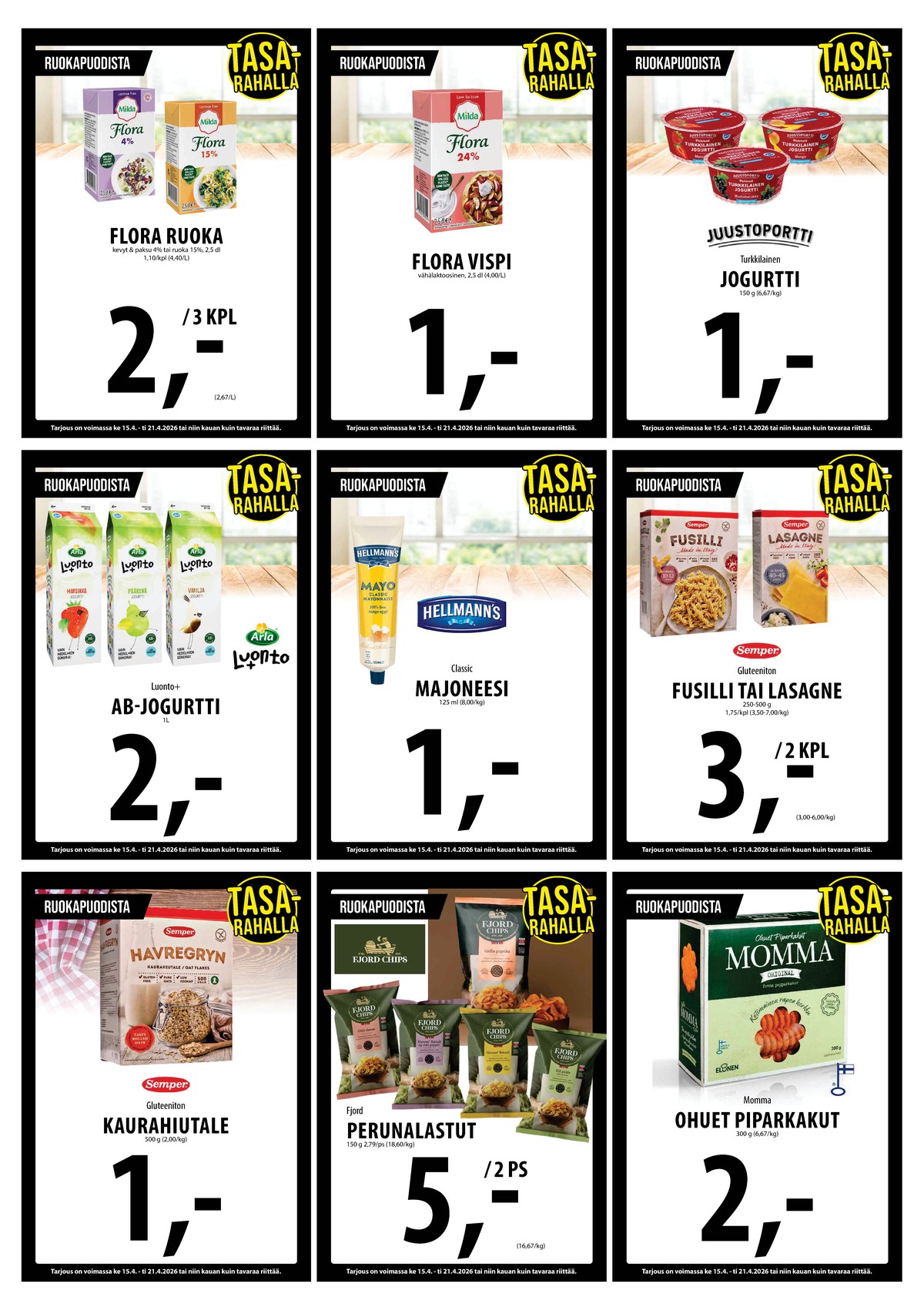 Katso ketjun Keskinen tarjouslehti viikolta 16 sivustolla Viikkotarjoukset.fi. Löydät monia hyviä tarjouksia erilaisista tuotteista. Lue tarjouslehti täältä! Sivu 10