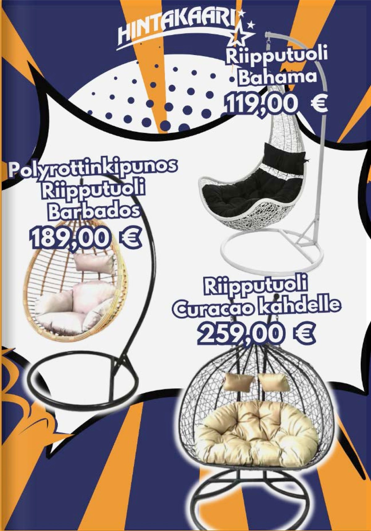 Katso ketjun Hintakaari tarjouslehti viikolta 16 sivustolla Viikkotarjoukset.fi. Löydät monia hyviä tarjouksia erilaisista tuotteista, esimerkiksi riipputuolit ei määritelty tai riipputuolit ei määritelty. Lue tarjouslehti täältä! Sivu 4