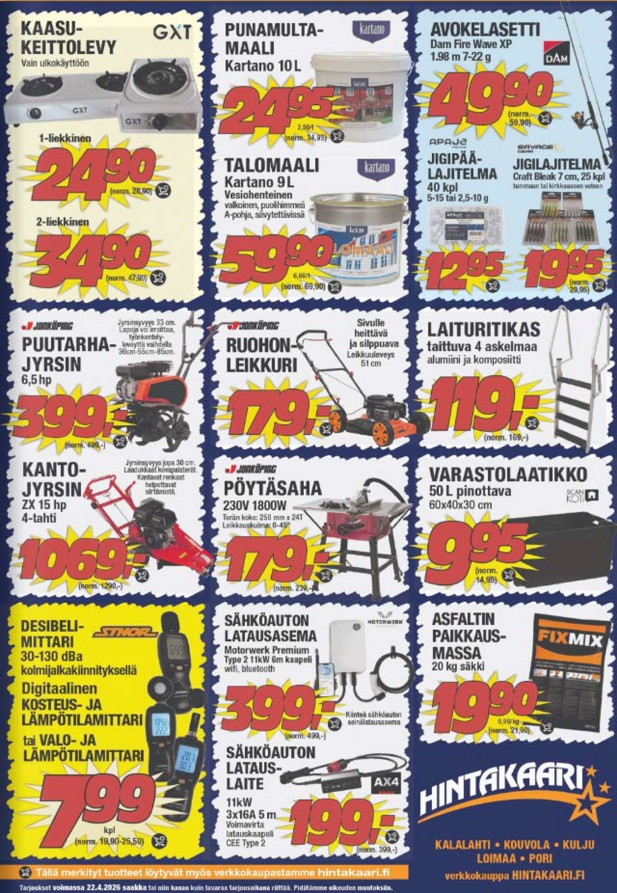Katso ketjun Hintakaari tarjouslehti viikolta 16 sivustolla Viikkotarjoukset.fi. Löydät monia hyviä tarjouksia erilaisista tuotteista. Lue tarjouslehti täältä! Sivu 9