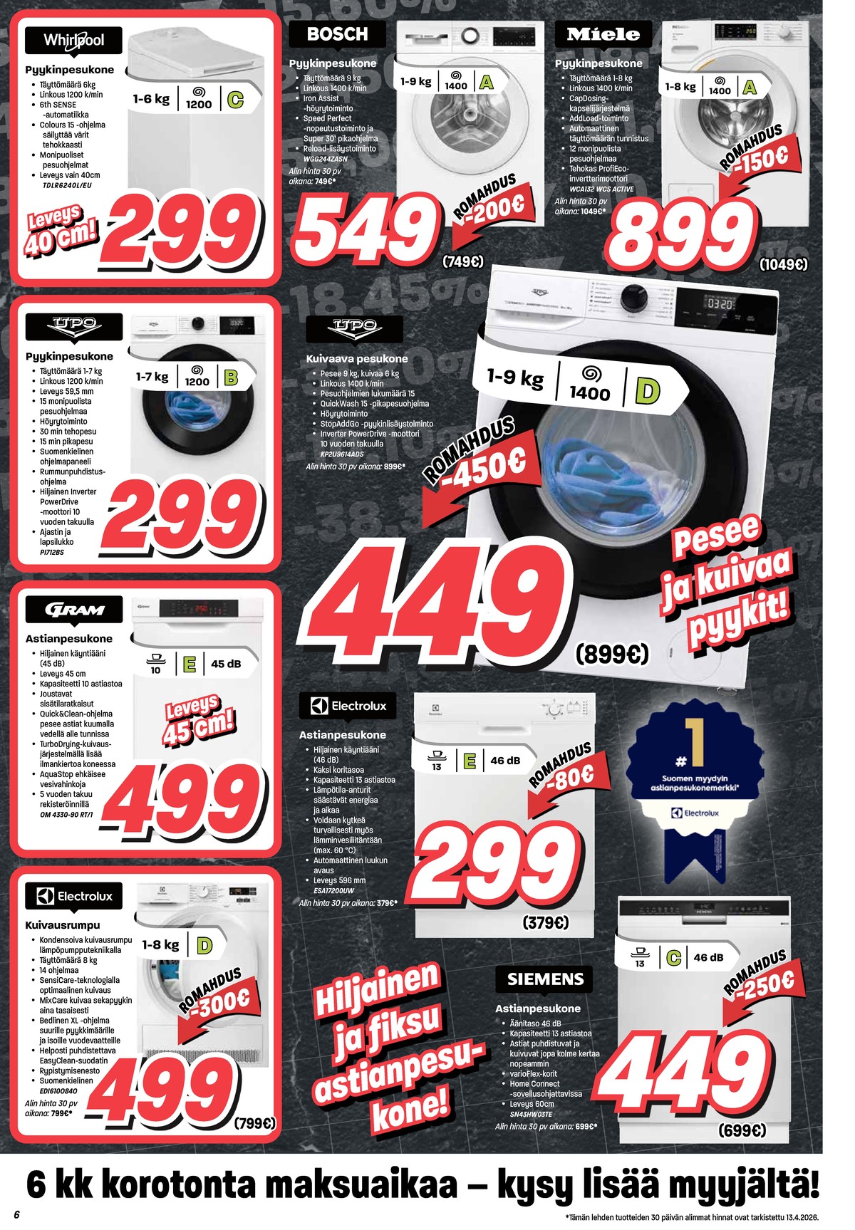 Katso ketjun Veikon Kone tarjouslehti viikolta 16 sivustolla Viikkotarjoukset.fi. Löydät monia hyviä tarjouksia erilaisista tuotteista. Lue tarjouslehti täältä! Sivu 6