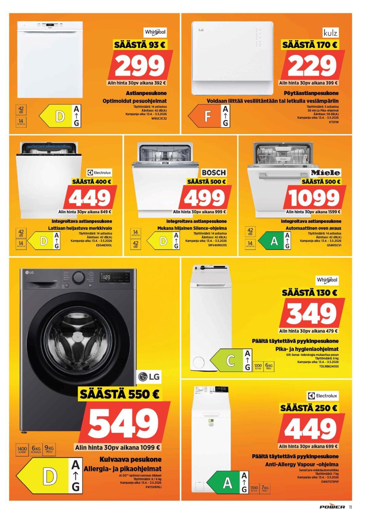 Katso ketjun Power tarjouslehti viikolta 17 sivustolla Viikkotarjoukset.fi. Löydät monia hyviä tarjouksia erilaisista tuotteista. Lue tarjouslehti täältä! Sivu 12