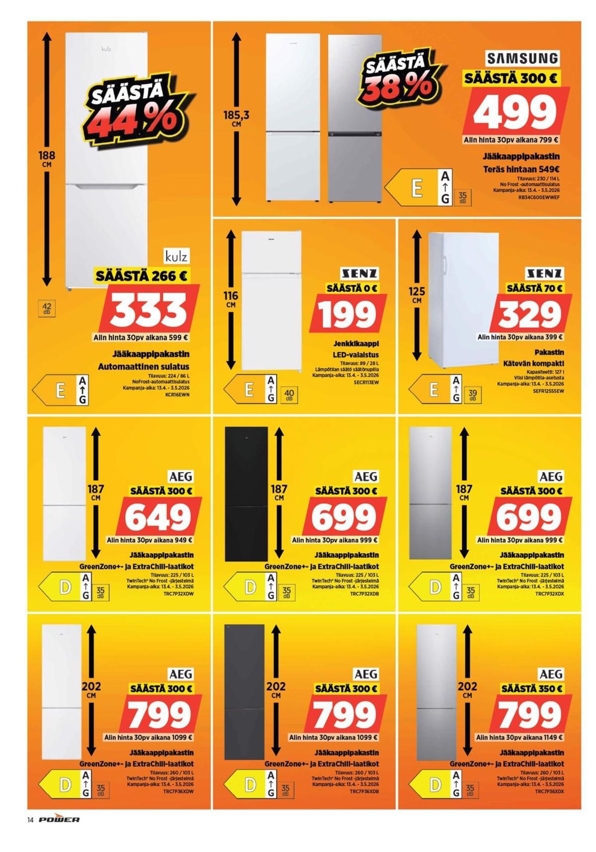Katso ketjun Power tarjouslehti viikolta 17 sivustolla Viikkotarjoukset.fi. Löydät monia hyviä tarjouksia erilaisista tuotteista. Lue tarjouslehti täältä! Sivu 15