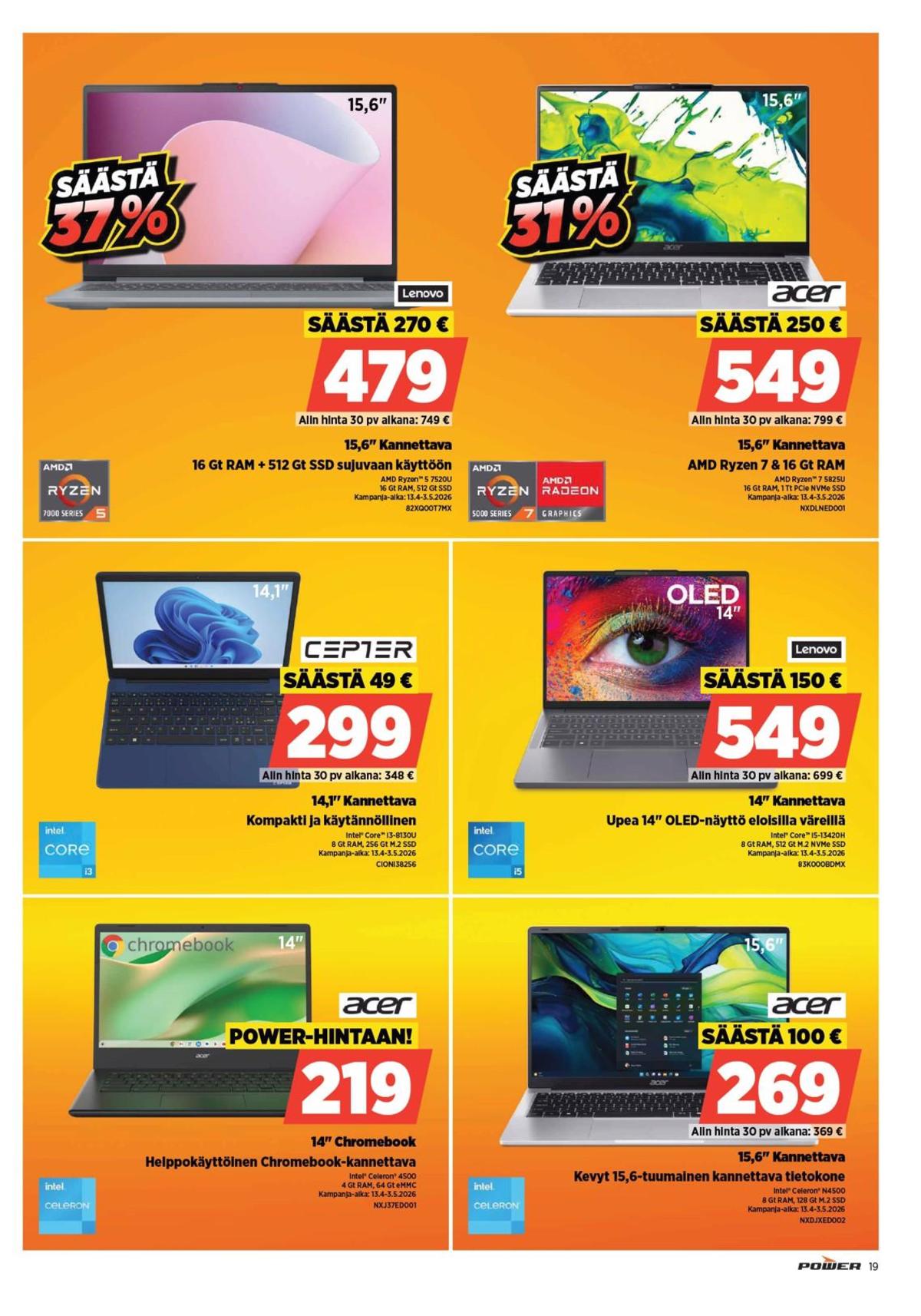 Katso ketjun Power tarjouslehti viikolta 17 sivustolla Viikkotarjoukset.fi. Löydät monia hyviä tarjouksia erilaisista tuotteista. Lue tarjouslehti täältä! Sivu 20