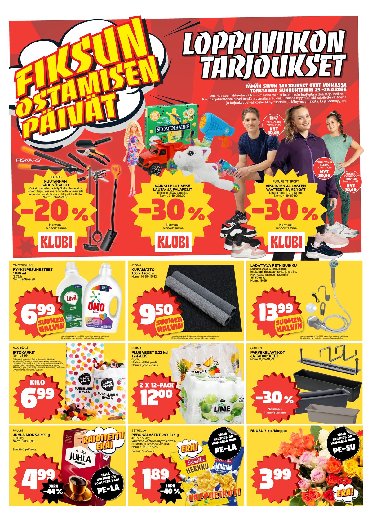 Katso ketjun Tokmanni tarjouslehti viikolta 17 sivustolla Viikkotarjoukset.fi. Löydät monia hyviä tarjouksia erilaisista tuotteista. Lue tarjouslehti täältä! Sivu 16