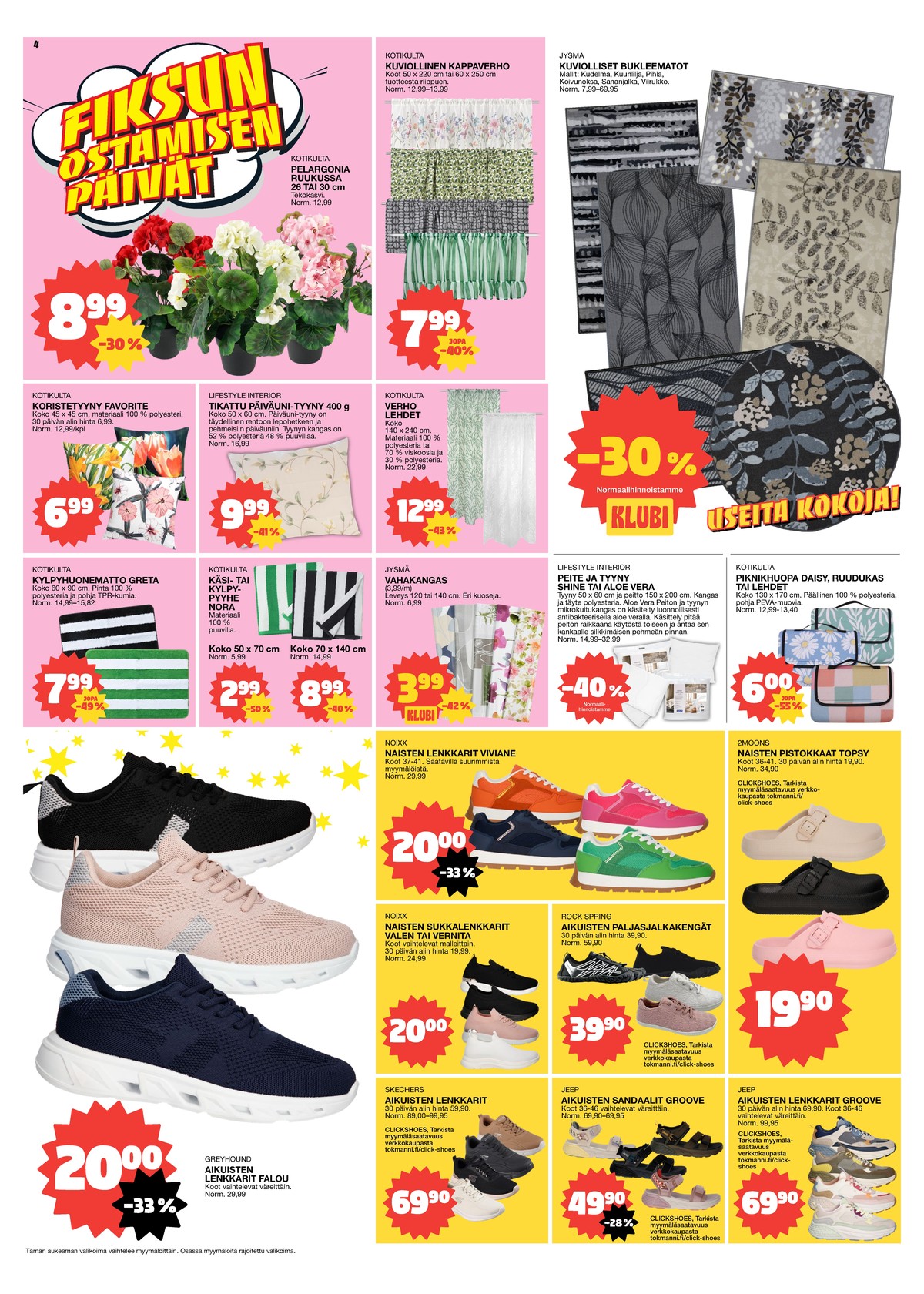 Katso ketjun Tokmanni tarjouslehti viikolta 17 sivustolla Viikkotarjoukset.fi. Löydät monia hyviä tarjouksia erilaisista tuotteista, esimerkiksi %product1% tai muista tuotteista. Lue tarjouslehti täältä! Sivu 4