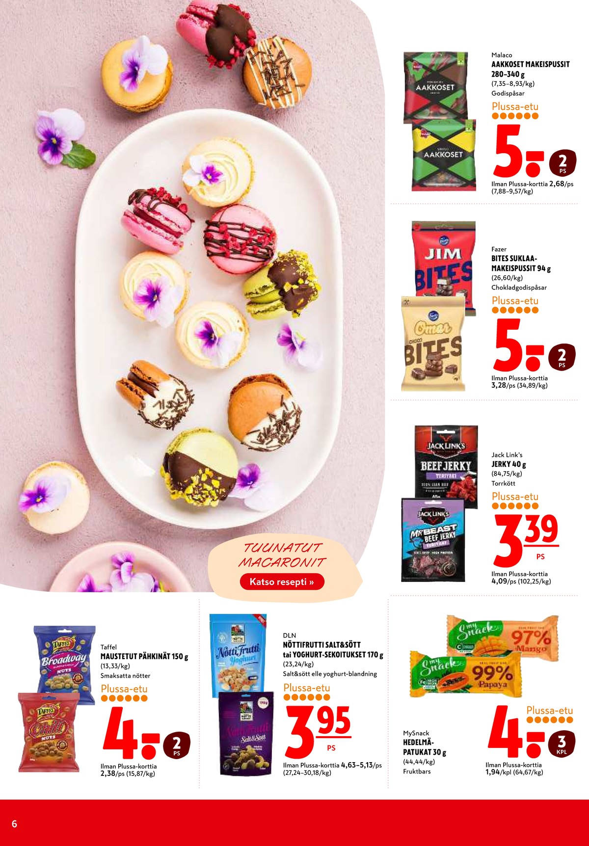 Katso ketjun K-Citymarket tarjouslehti viikolta 17 sivustolla Viikkotarjoukset.fi. Löydät monia hyviä tarjouksia erilaisista tuotteista. Lue tarjouslehti täältä! Sivu 6