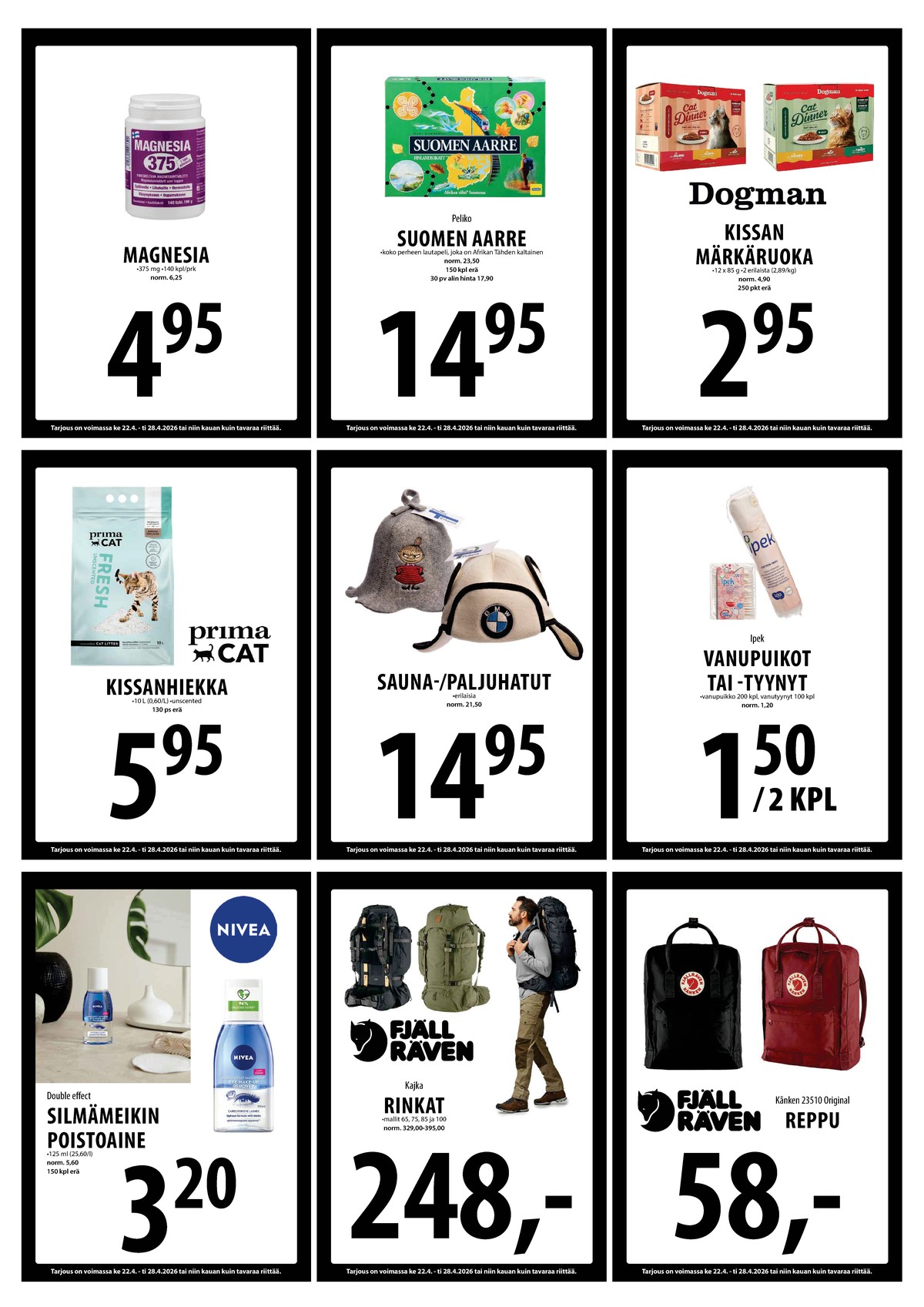 Katso ketjun Keskinen tarjouslehti viikolta 17 sivustolla Viikkotarjoukset.fi. Löydät monia hyviä tarjouksia erilaisista tuotteista. Lue tarjouslehti täältä! Sivu 11