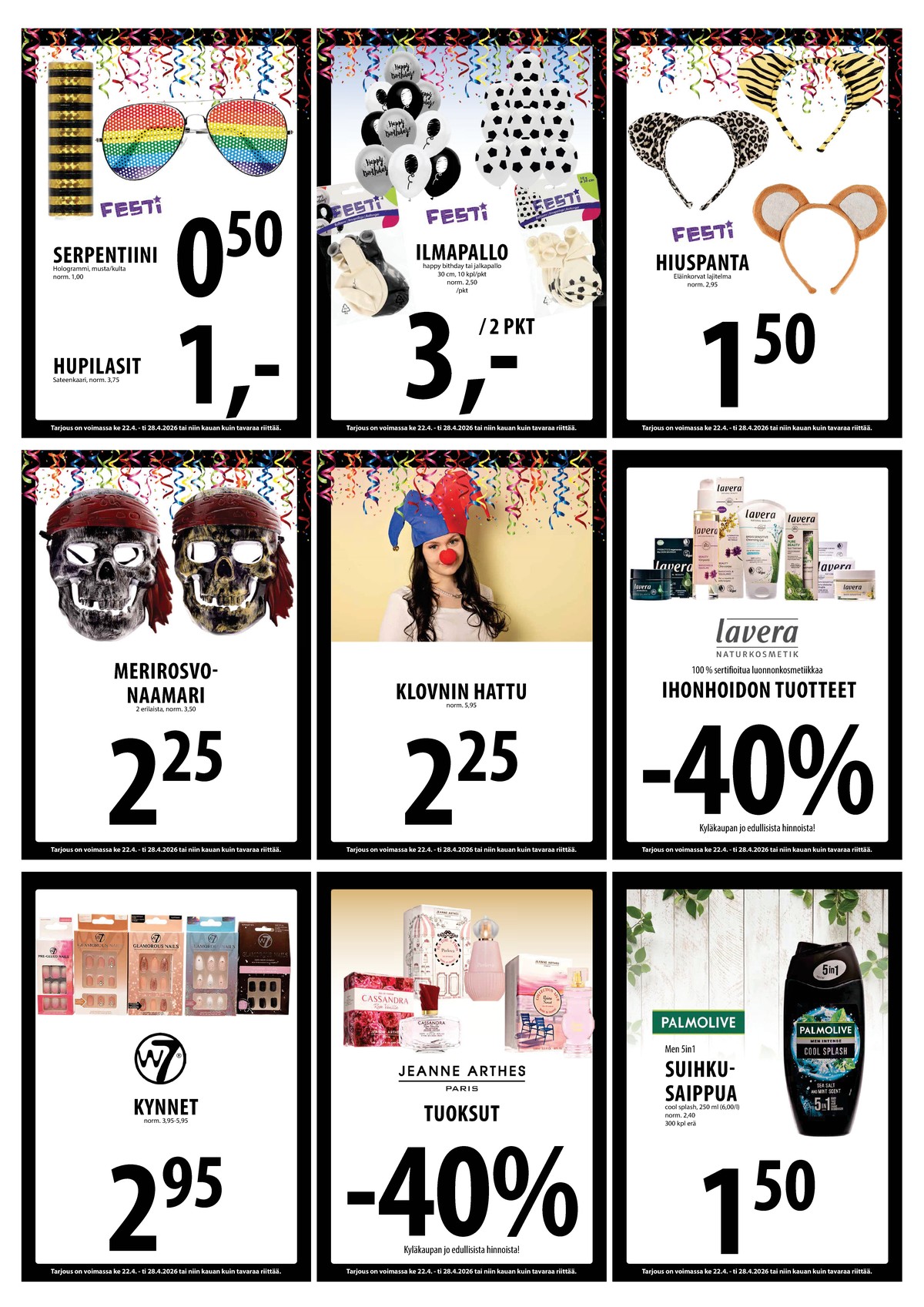 Katso ketjun Keskinen tarjouslehti viikolta 17 sivustolla Viikkotarjoukset.fi. Löydät monia hyviä tarjouksia erilaisista tuotteista. Lue tarjouslehti täältä! Sivu 15