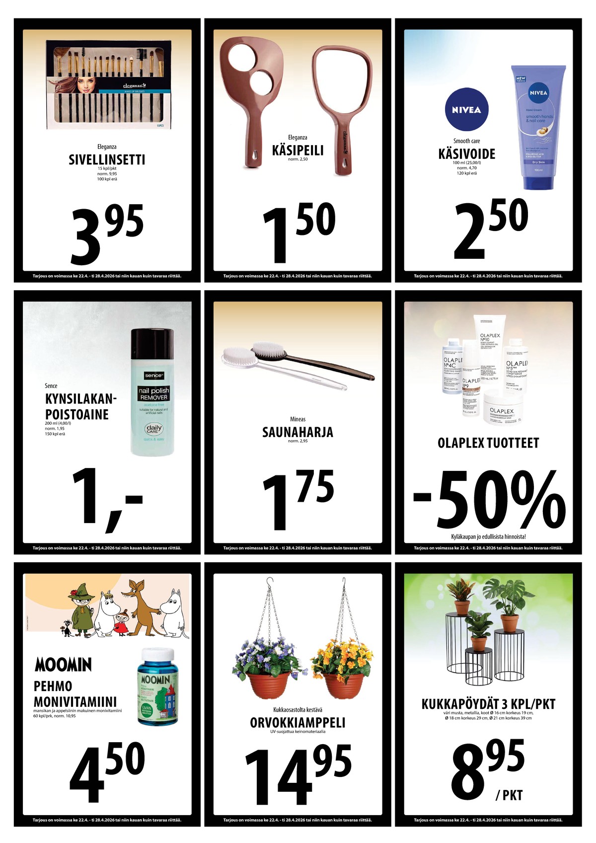 Katso ketjun Keskinen tarjouslehti viikolta 17 sivustolla Viikkotarjoukset.fi. Löydät monia hyviä tarjouksia erilaisista tuotteista. Lue tarjouslehti täältä! Sivu 16