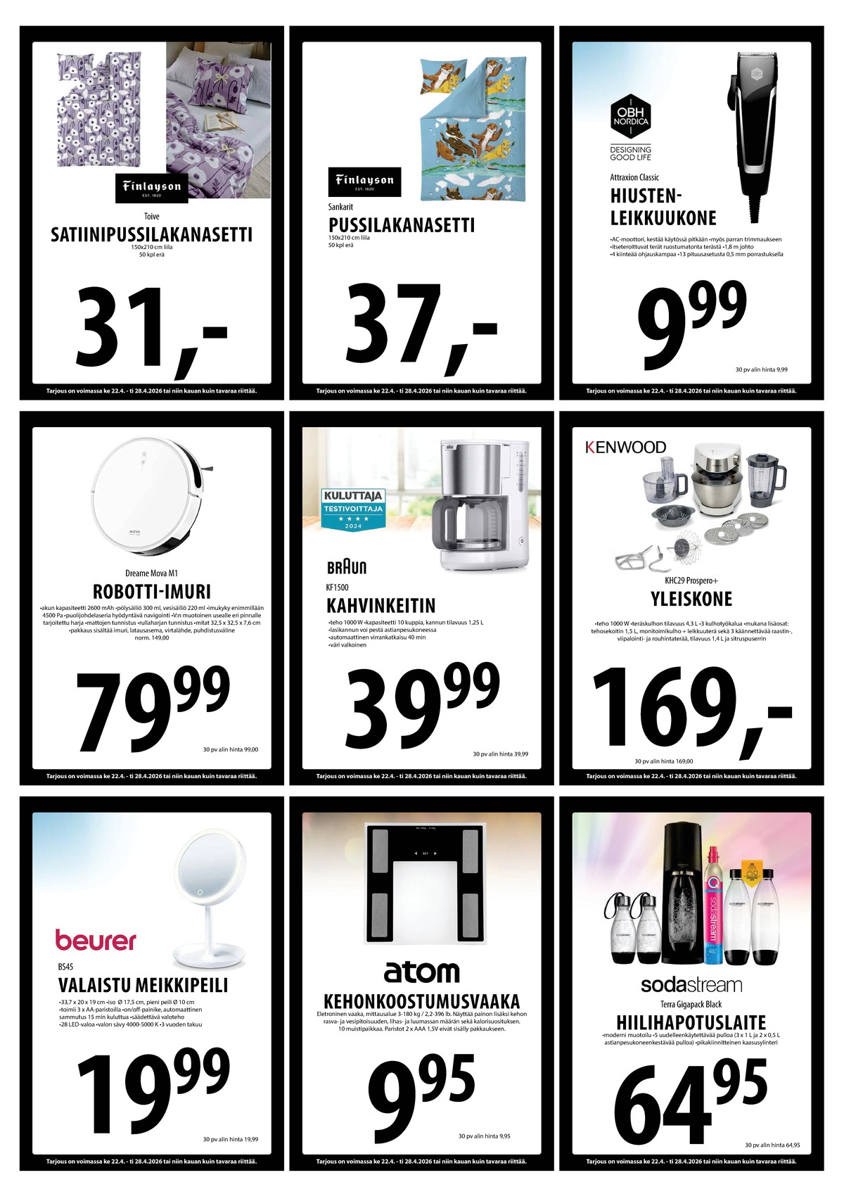 Katso ketjun Keskinen tarjouslehti viikolta 17 sivustolla Viikkotarjoukset.fi. Löydät monia hyviä tarjouksia erilaisista tuotteista. Lue tarjouslehti täältä! Sivu 20