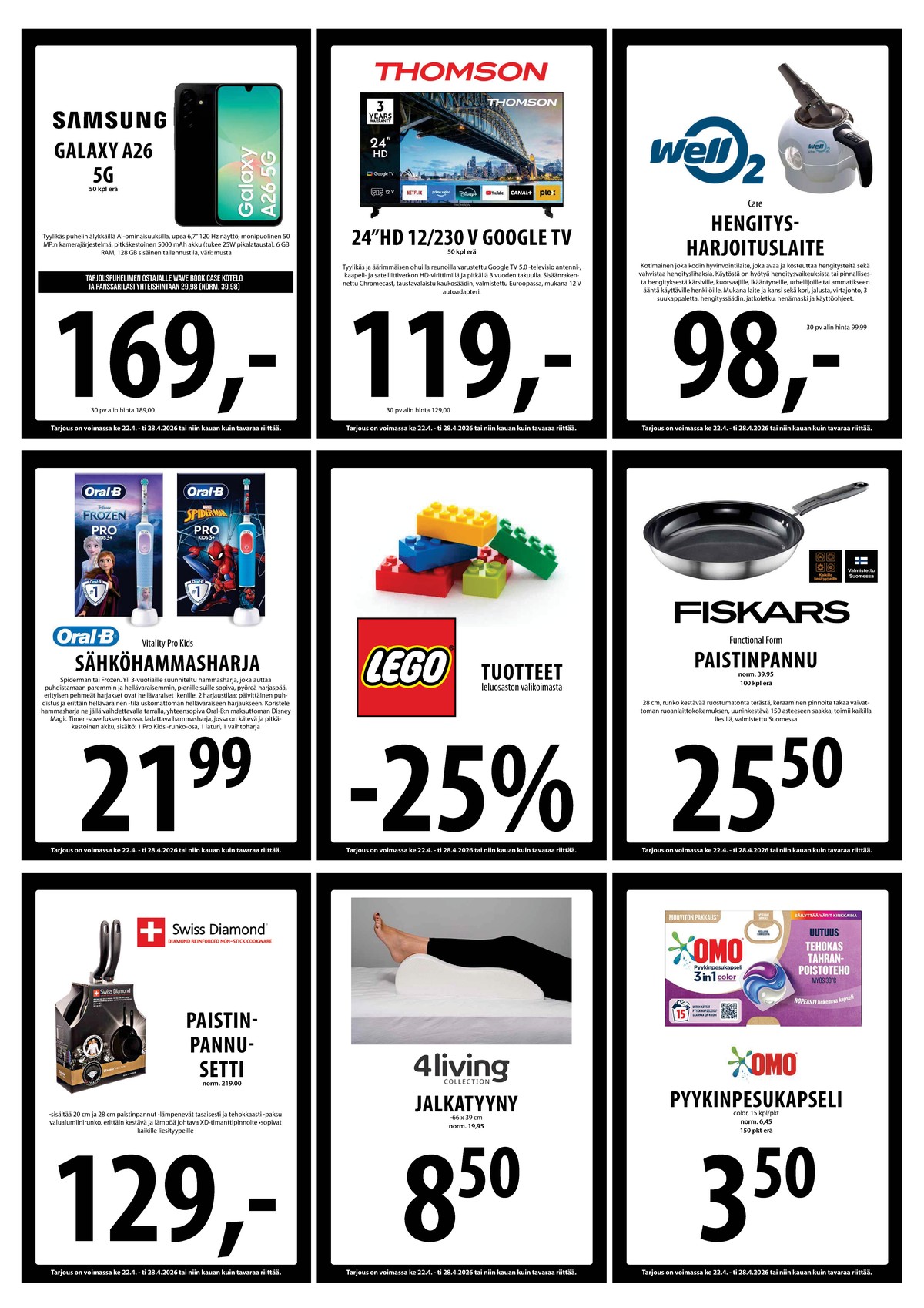 Katso ketjun Keskinen tarjouslehti viikolta 17 sivustolla Viikkotarjoukset.fi. Löydät monia hyviä tarjouksia erilaisista tuotteista. Lue tarjouslehti täältä! Sivu 10