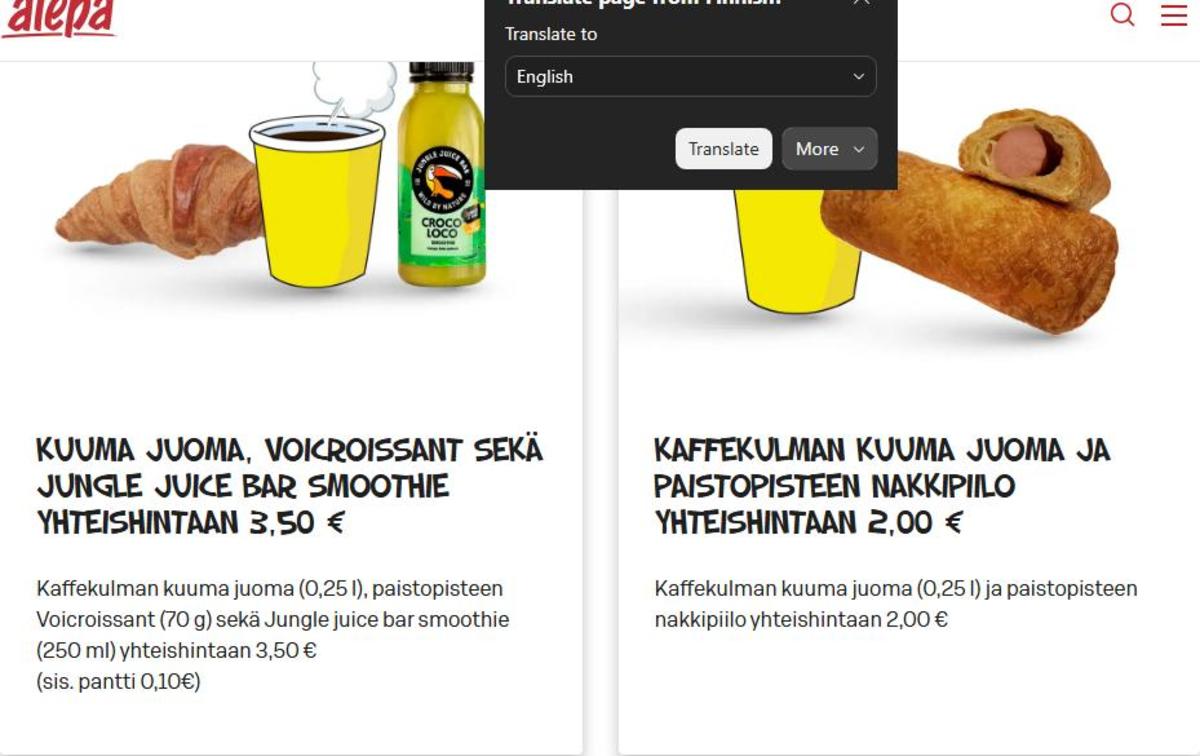 Katso ketjun Alepa tarjouslehti viikolta 17 sivustolla Viikkotarjoukset.fi. Löydät monia hyviä tarjouksia erilaisista tuotteista. Lue tarjouslehti täältä! Sivu 1