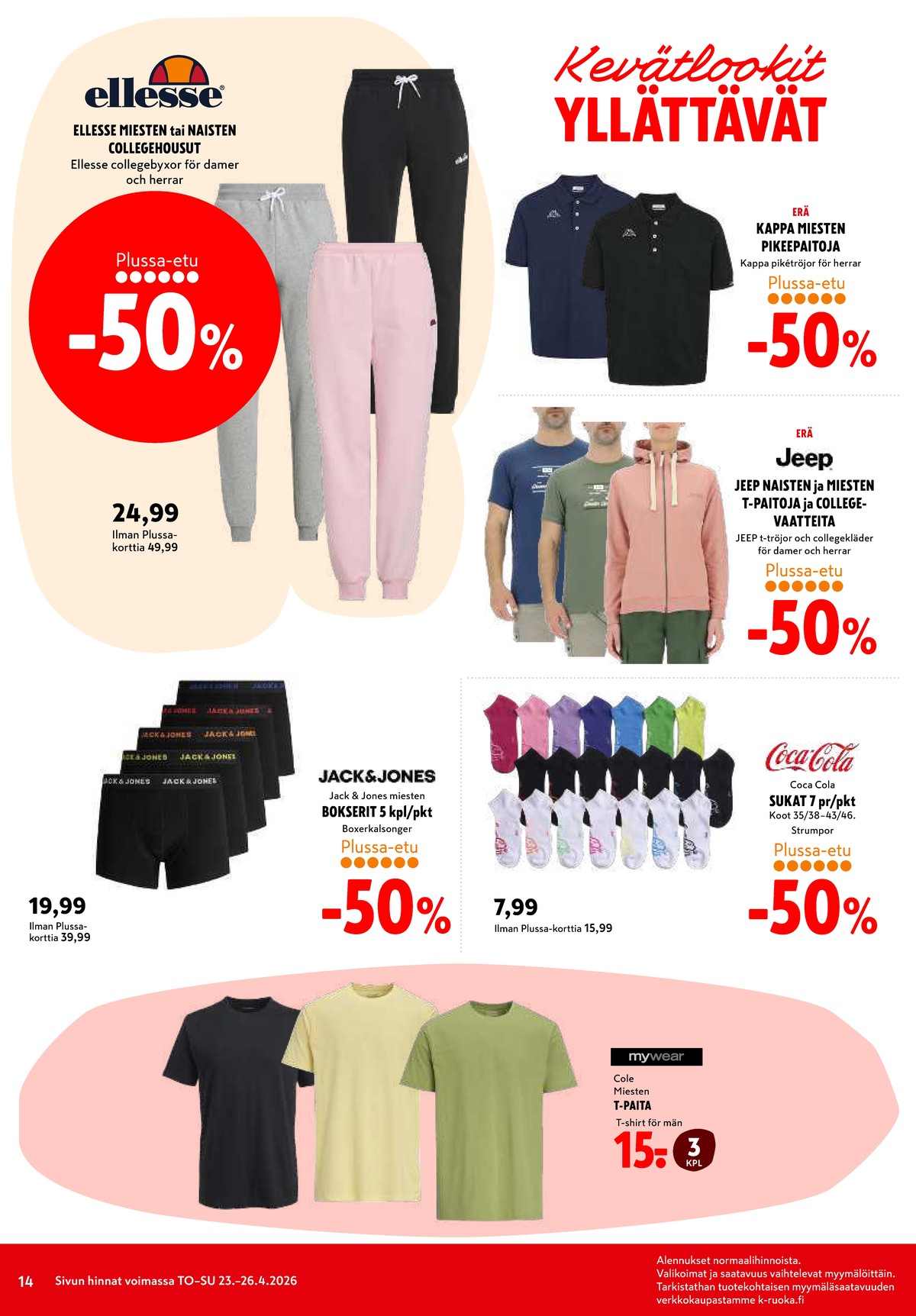 Katso ketjun K-Citymarket tarjouslehti viikolta 17 sivustolla Viikkotarjoukset.fi. Löydät monia hyviä tarjouksia erilaisista tuotteista. Lue tarjouslehti täältä! Sivu 14