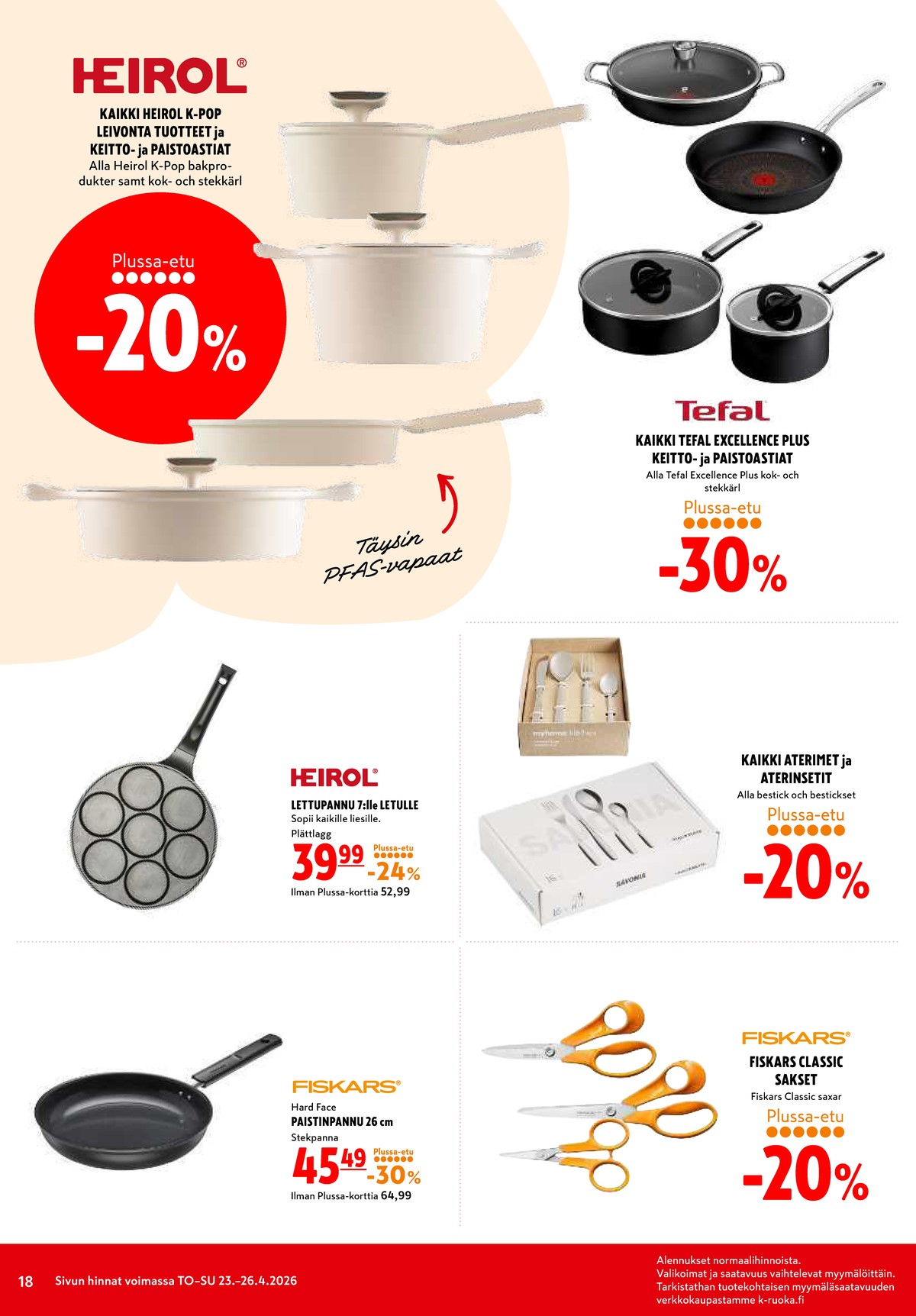 Katso ketjun K-Citymarket tarjouslehti viikolta 17 sivustolla Viikkotarjoukset.fi. Löydät monia hyviä tarjouksia erilaisista tuotteista. Lue tarjouslehti täältä! Sivu 18