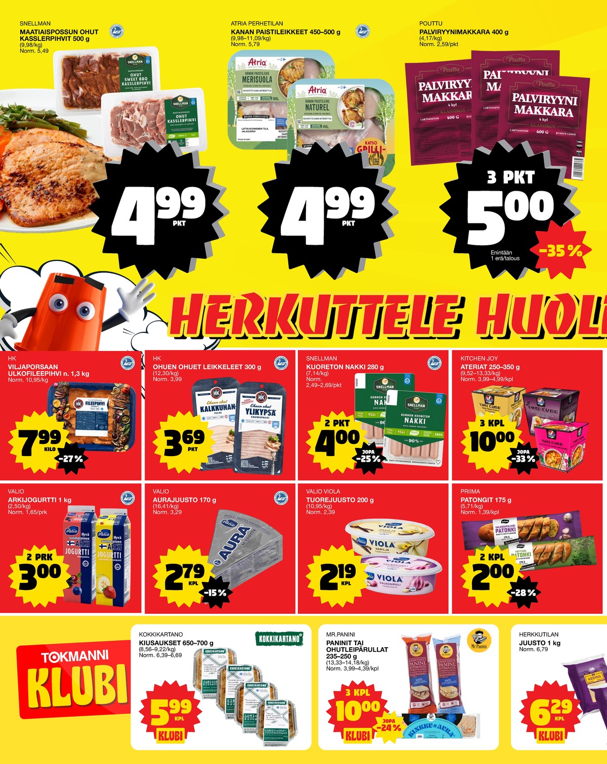 Katso ketjun Tokmanni tarjouslehti viikolta 17 sivustolla Viikkotarjoukset.fi. Löydät monia hyviä tarjouksia erilaisista tuotteista. Lue tarjouslehti täältä! Sivu 2