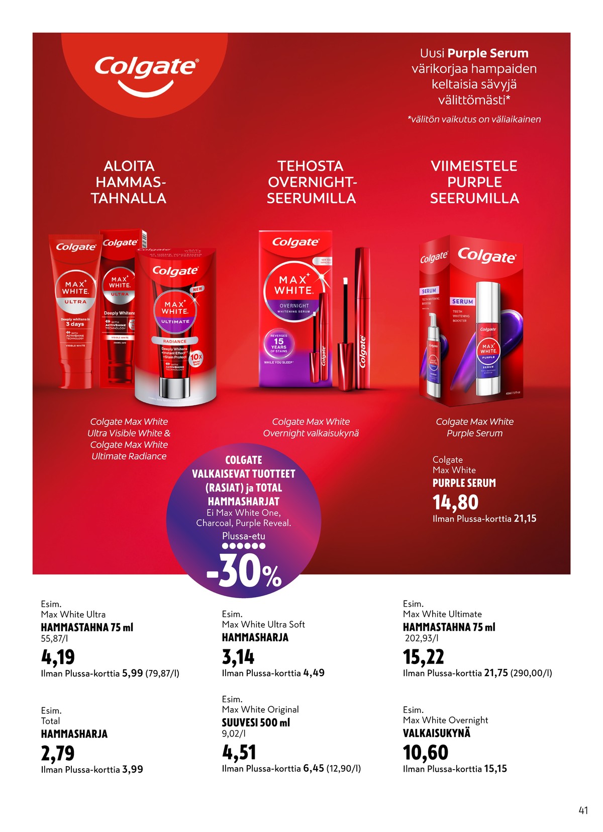 Katso ketjun K-Citymarket tarjouslehti viikolta 18 sivustolla Viikkotarjoukset.fi. Löydät monia hyviä tarjouksia erilaisista tuotteista. Lue tarjouslehti täältä! Sivu 41