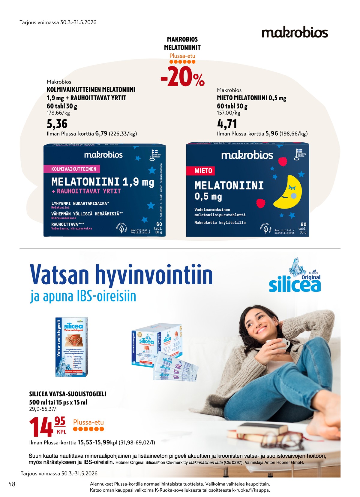 Katso ketjun K-Citymarket tarjouslehti viikolta 18 sivustolla Viikkotarjoukset.fi. Löydät monia hyviä tarjouksia erilaisista tuotteista. Lue tarjouslehti täältä! Sivu 48