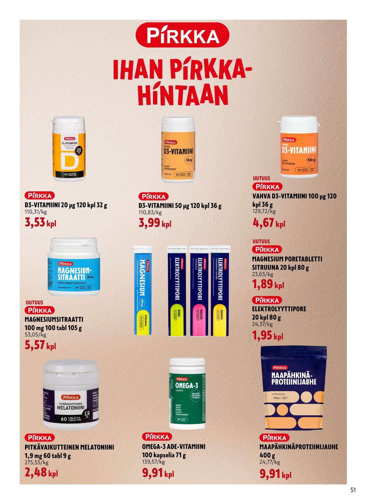 Katso ketjun K-Citymarket tarjouslehti viikolta 18 sivustolla Viikkotarjoukset.fi. Löydät monia hyviä tarjouksia erilaisista tuotteista. Lue tarjouslehti täältä! Sivu 51