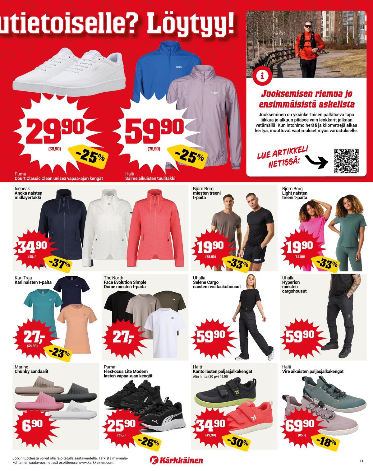 Katso ketjun Kärkkäinen tarjouslehti viikolta 18 sivustolla Viikkotarjoukset.fi. Löydät monia hyviä tarjouksia erilaisista tuotteista. Lue tarjouslehti täältä! Sivu 11