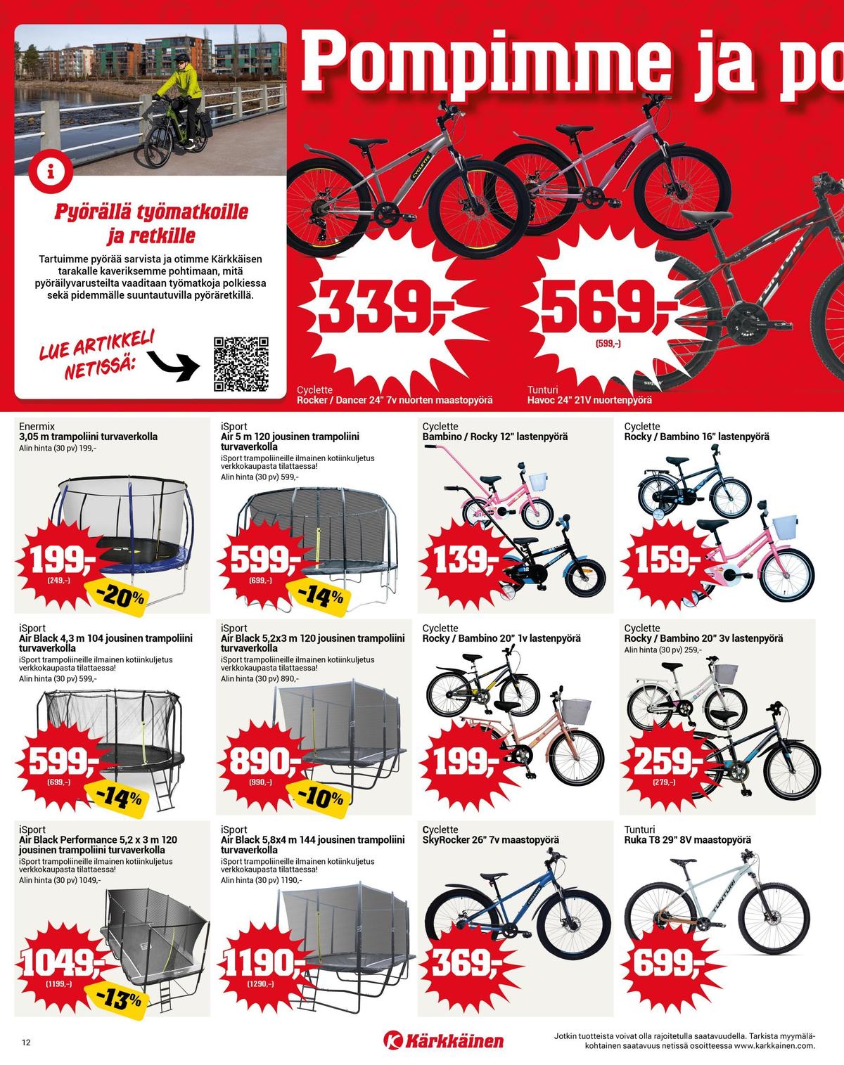 Katso ketjun Kärkkäinen tarjouslehti viikolta 18 sivustolla Viikkotarjoukset.fi. Löydät monia hyviä tarjouksia erilaisista tuotteista. Lue tarjouslehti täältä! Sivu 12