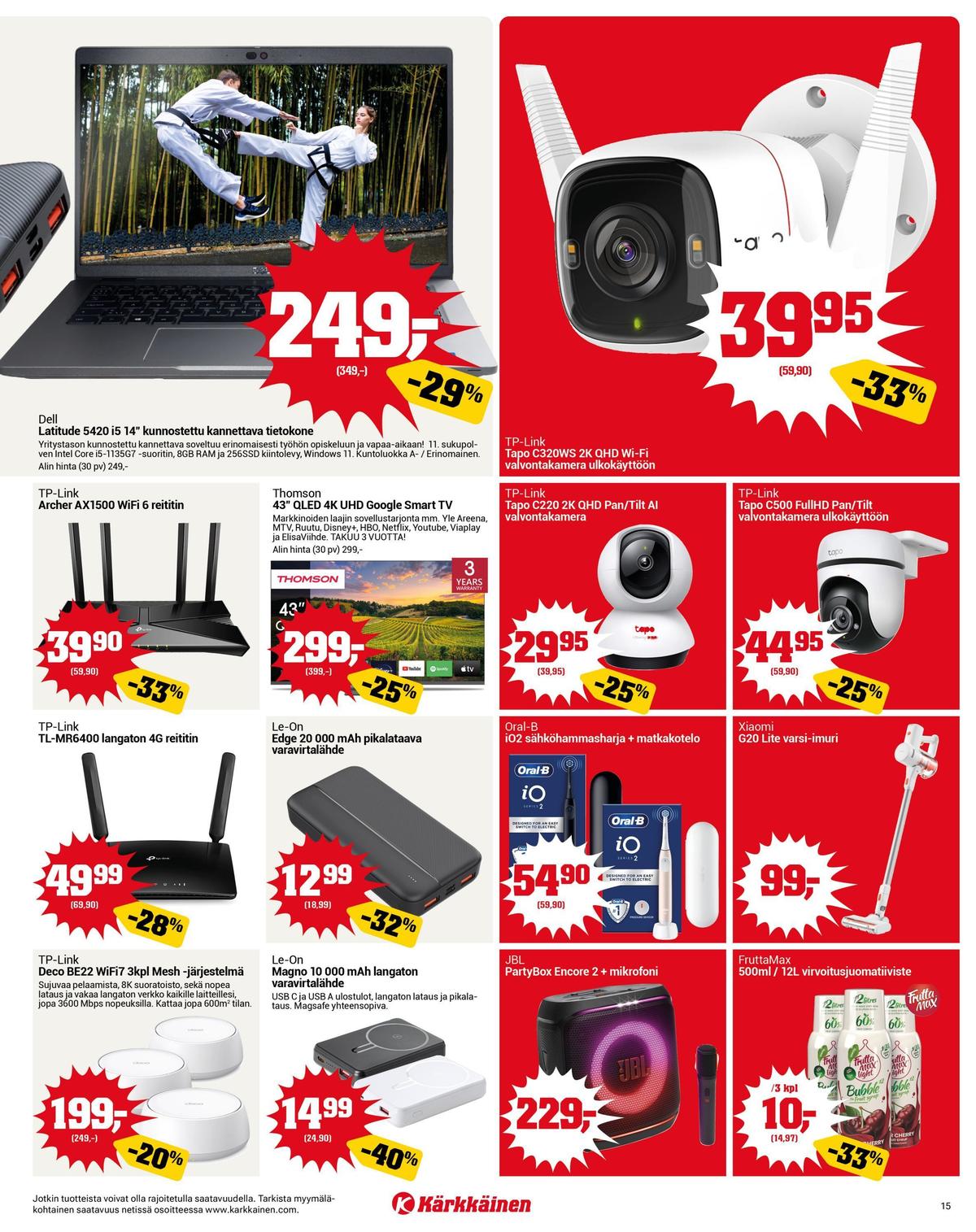 Katso ketjun Kärkkäinen tarjouslehti viikolta 18 sivustolla Viikkotarjoukset.fi. Löydät monia hyviä tarjouksia erilaisista tuotteista. Lue tarjouslehti täältä! Sivu 15