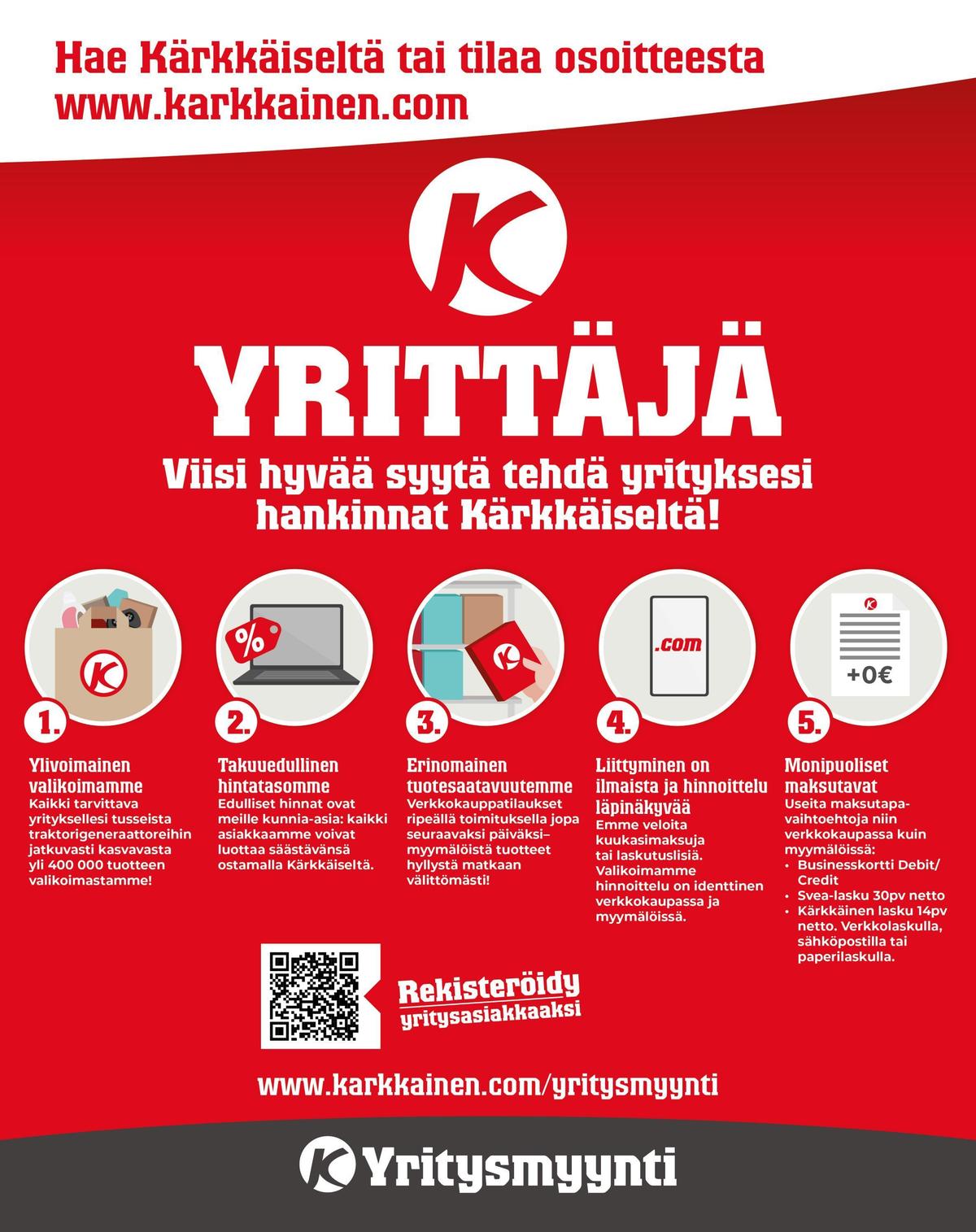 Katso ketjun Kärkkäinen tarjouslehti viikolta 18 sivustolla Viikkotarjoukset.fi. Löydät monia hyviä tarjouksia erilaisista tuotteista. Lue tarjouslehti täältä! Sivu 23