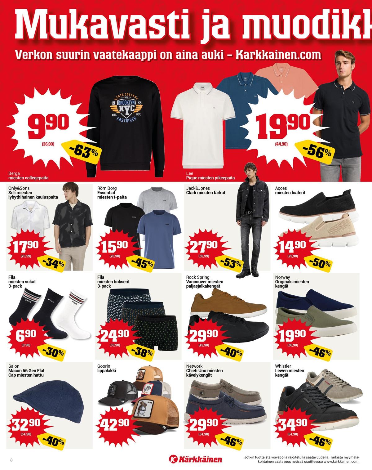 Katso ketjun Kärkkäinen tarjouslehti viikolta 18 sivustolla Viikkotarjoukset.fi. Löydät monia hyviä tarjouksia erilaisista tuotteista. Lue tarjouslehti täältä! Sivu 8