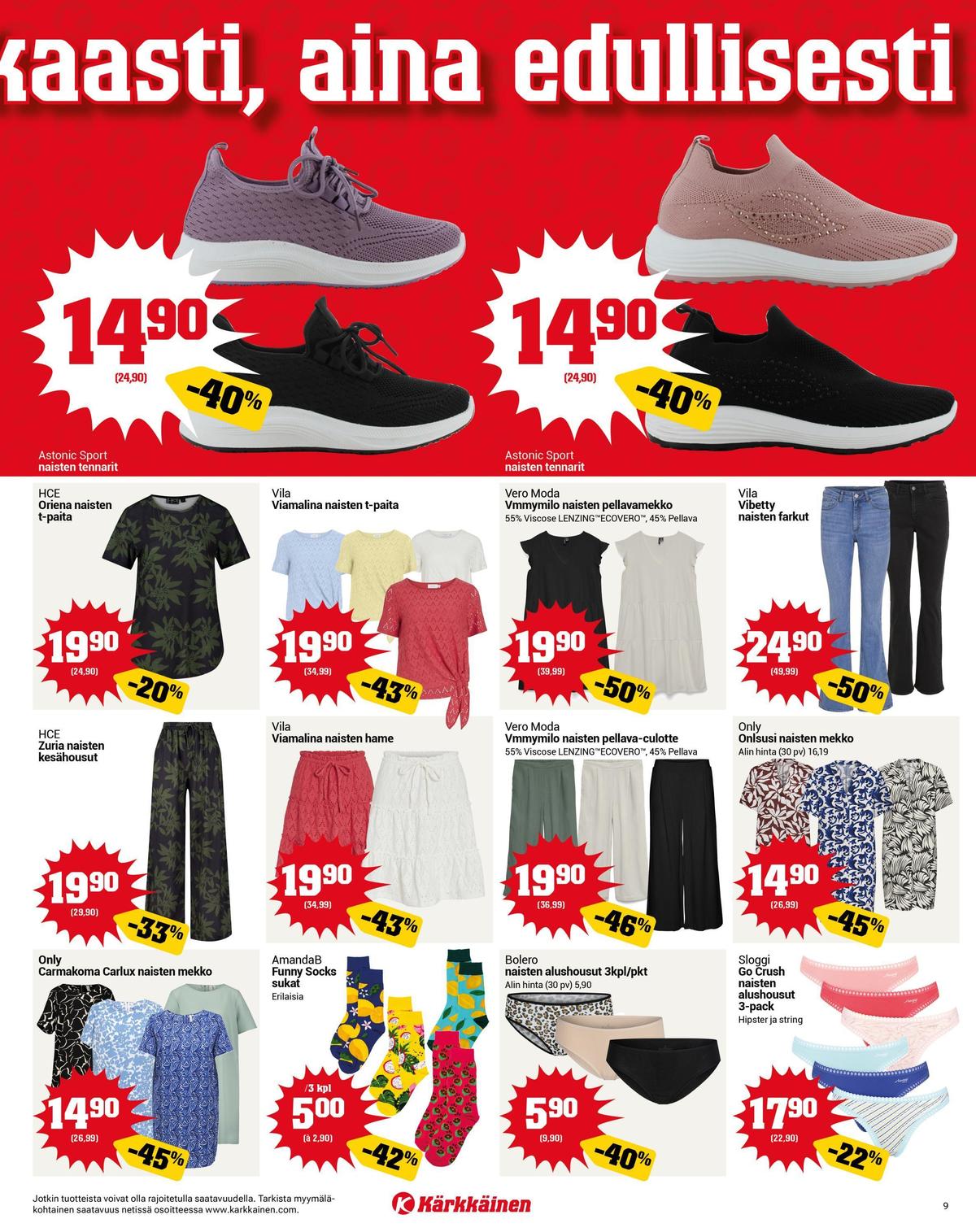 Katso ketjun Kärkkäinen tarjouslehti viikolta 18 sivustolla Viikkotarjoukset.fi. Löydät monia hyviä tarjouksia erilaisista tuotteista. Lue tarjouslehti täältä! Sivu 9