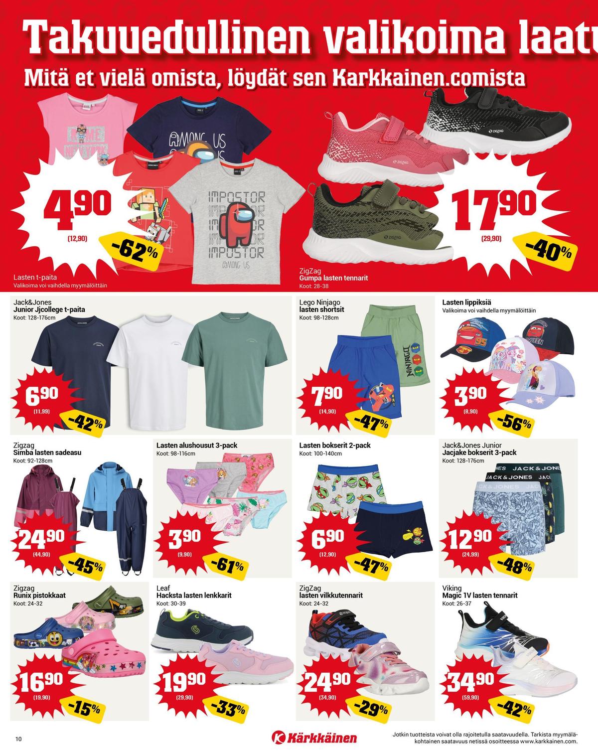 Katso ketjun Kärkkäinen tarjouslehti viikolta 18 sivustolla Viikkotarjoukset.fi. Löydät monia hyviä tarjouksia erilaisista tuotteista. Lue tarjouslehti täältä! Sivu 10