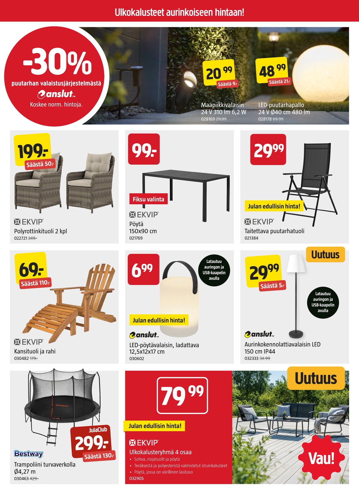 Katso ketjun Jula tarjouslehti viikolta 18 sivustolla Viikkotarjoukset.fi. Löydät monia hyviä tarjouksia erilaisista tuotteista. Lue tarjouslehti täältä! Sivu 2