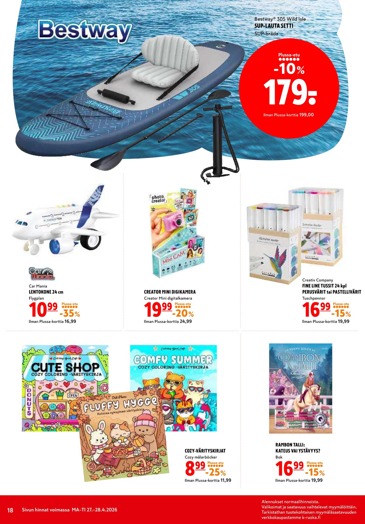 Katso ketjun K-Citymarket tarjouslehti viikolta 18 sivustolla Viikkotarjoukset.fi. Löydät monia hyviä tarjouksia erilaisista tuotteista. Lue tarjouslehti täältä! Sivu 18