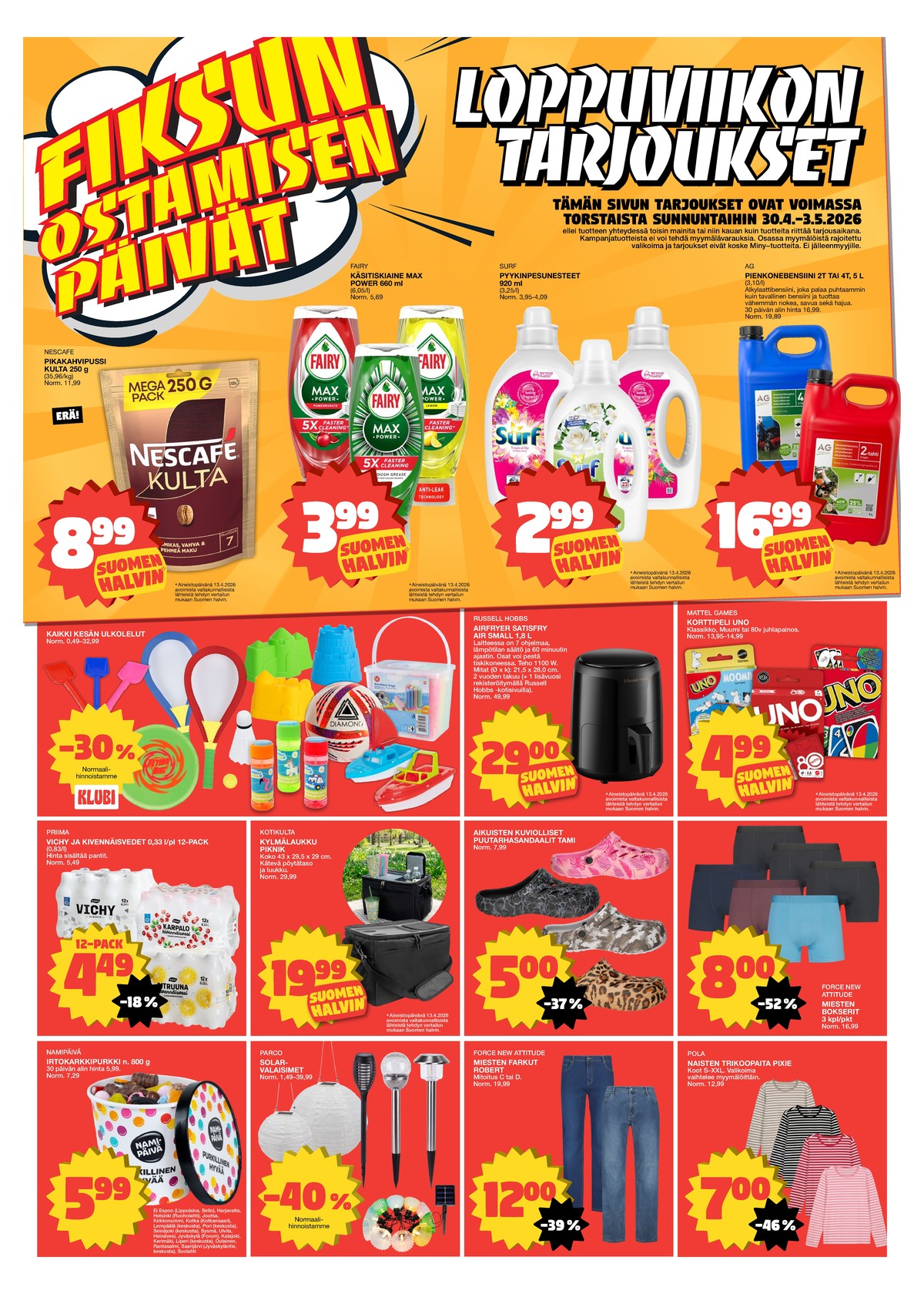 Katso ketjun Tokmanni tarjouslehti viikolta 18 sivustolla Viikkotarjoukset.fi. Löydät monia hyviä tarjouksia erilaisista tuotteista. Lue tarjouslehti täältä! Sivu 16