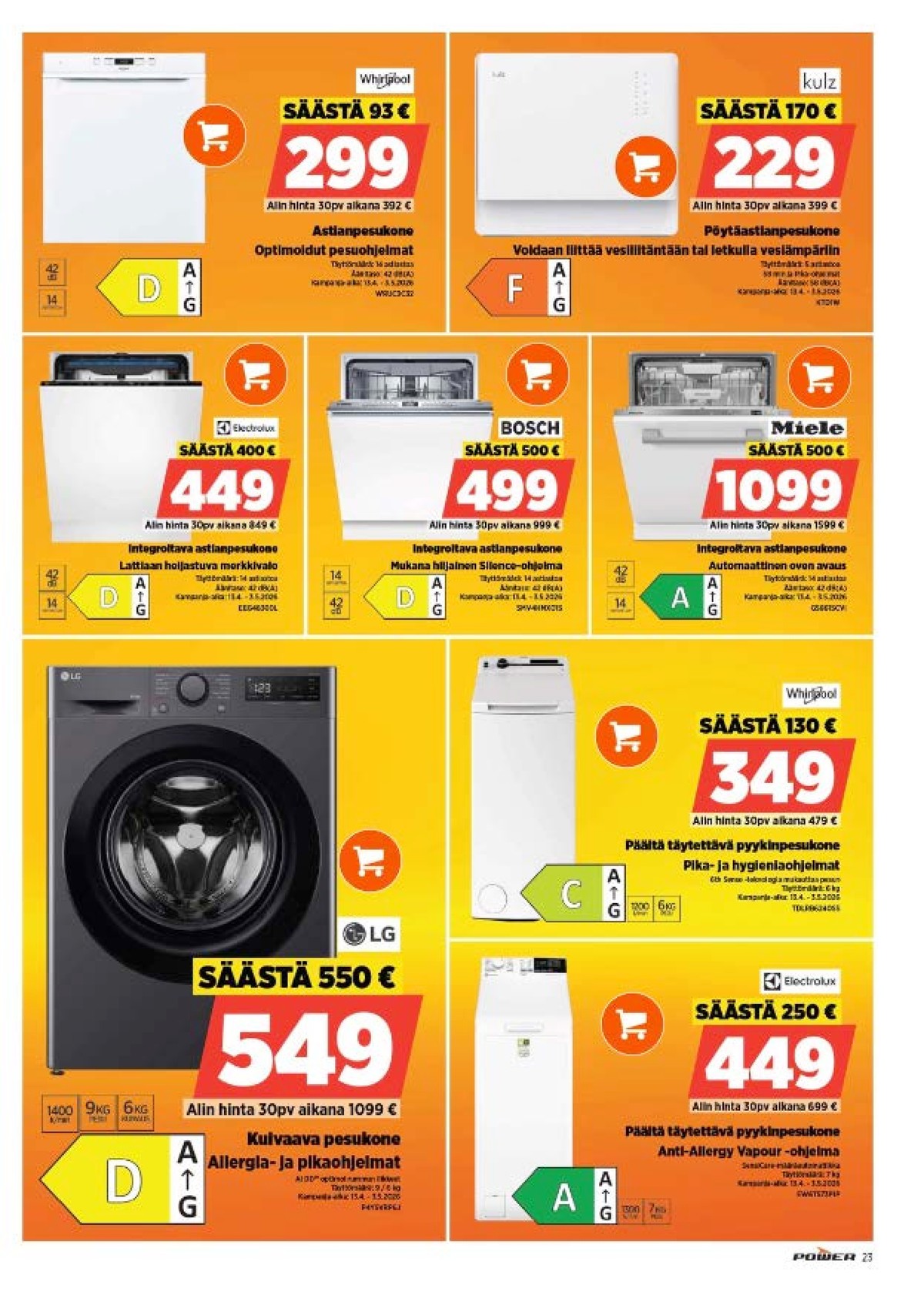 Katso ketjun Power tarjouslehti viikolta 18 sivustolla Viikkotarjoukset.fi. Löydät monia hyviä tarjouksia erilaisista tuotteista. Lue tarjouslehti täältä! Sivu 24