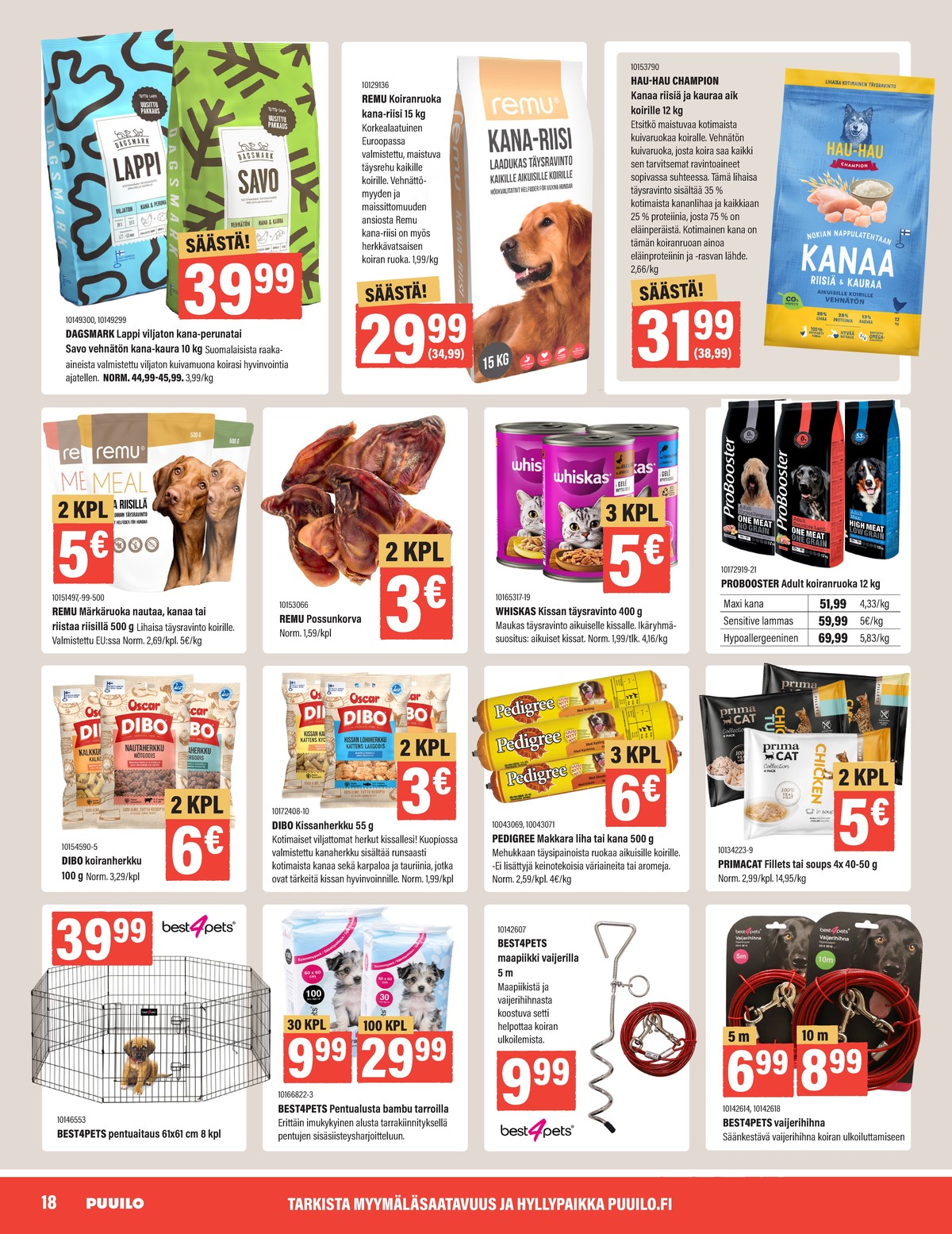 Katso ketjun Puuilo tarjouslehti viikolta 18 sivustolla Viikkotarjoukset.fi. Löydät monia hyviä tarjouksia erilaisista tuotteista. Lue tarjouslehti täältä! Sivu 18