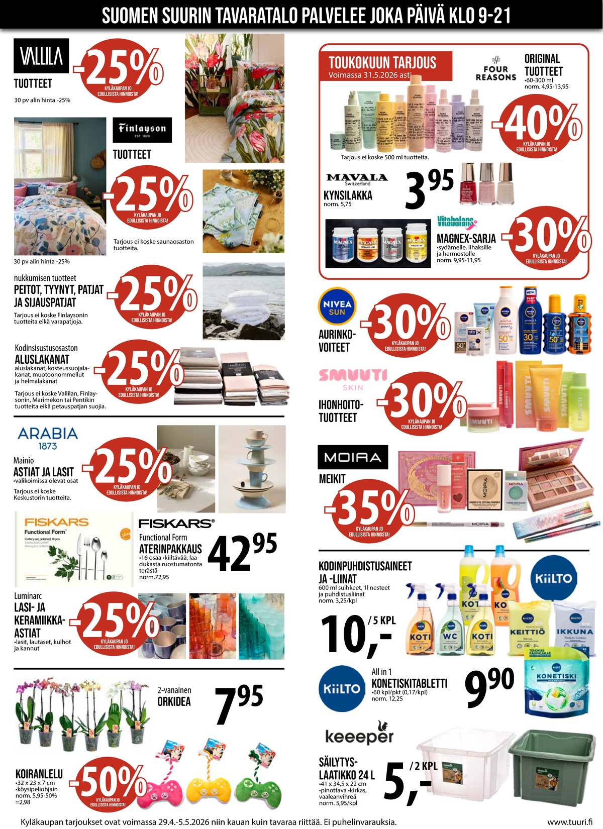 Katso ketjun Keskinen tarjouslehti viikolta 18 sivustolla Viikkotarjoukset.fi. Löydät monia hyviä tarjouksia erilaisista tuotteista. Lue tarjouslehti täältä! Sivu 2