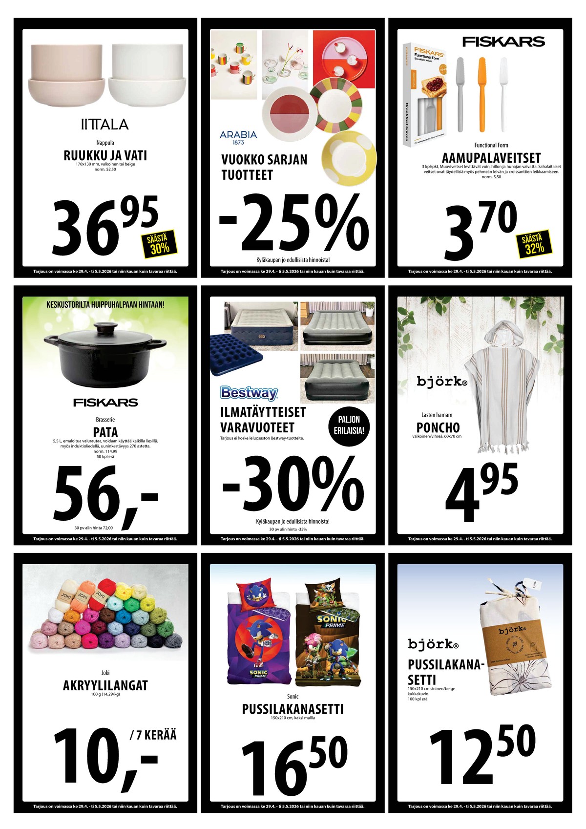 Katso ketjun Keskinen tarjouslehti viikolta 18 sivustolla Viikkotarjoukset.fi. Löydät monia hyviä tarjouksia erilaisista tuotteista. Lue tarjouslehti täältä! Sivu 14