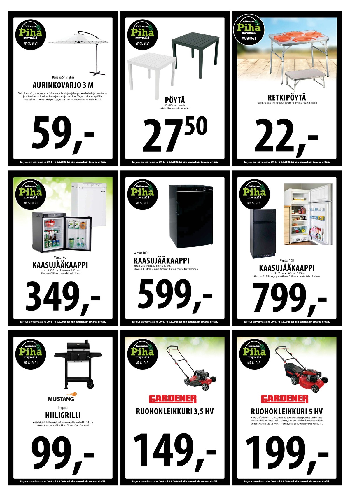 Katso ketjun Keskinen tarjouslehti viikolta 18 sivustolla Viikkotarjoukset.fi. Löydät monia hyviä tarjouksia erilaisista tuotteista. Lue tarjouslehti täältä! Sivu 27