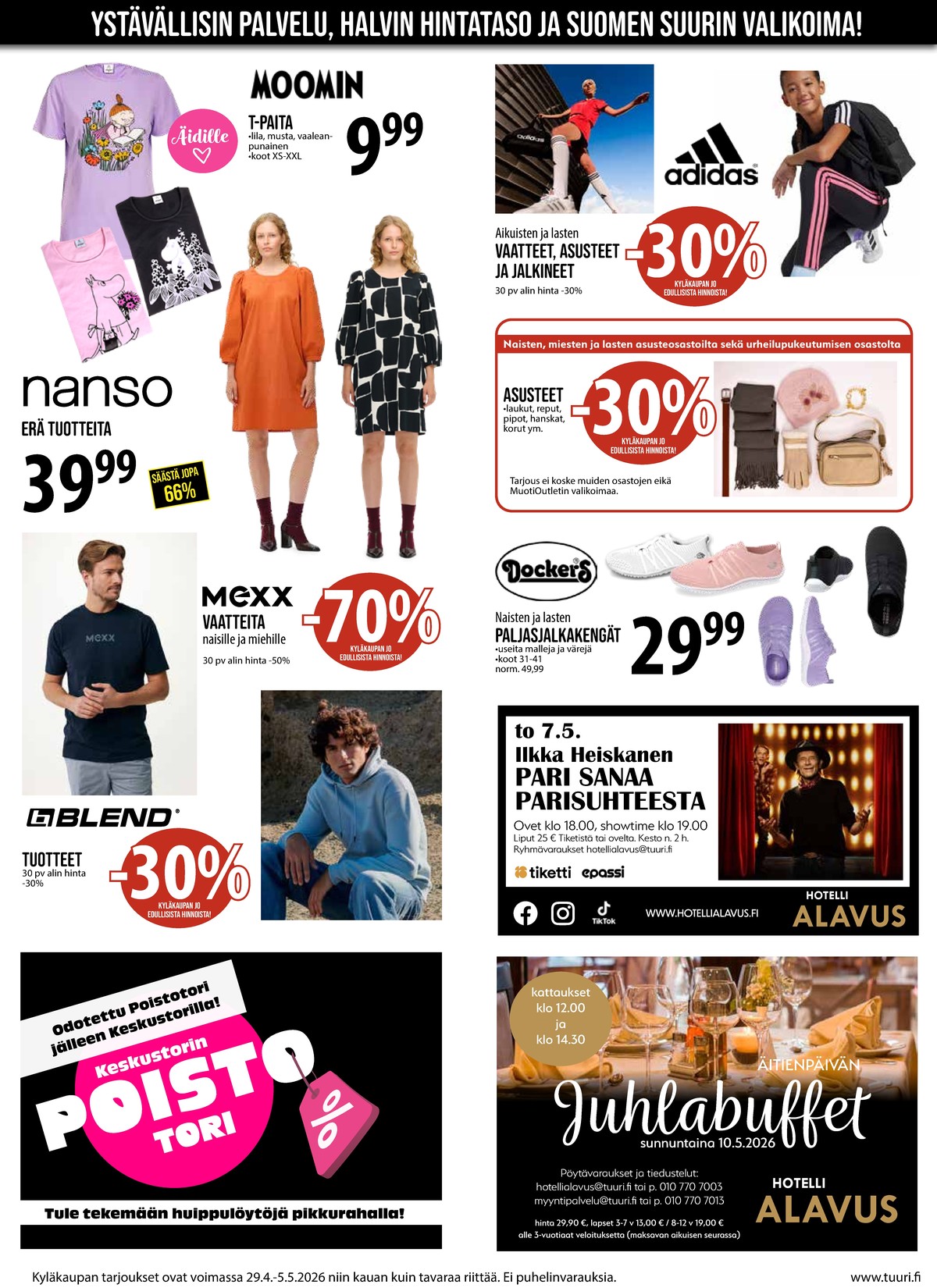 Katso ketjun Keskinen tarjouslehti viikolta 18 sivustolla Viikkotarjoukset.fi. Löydät monia hyviä tarjouksia erilaisista tuotteista. Lue tarjouslehti täältä! Sivu 4