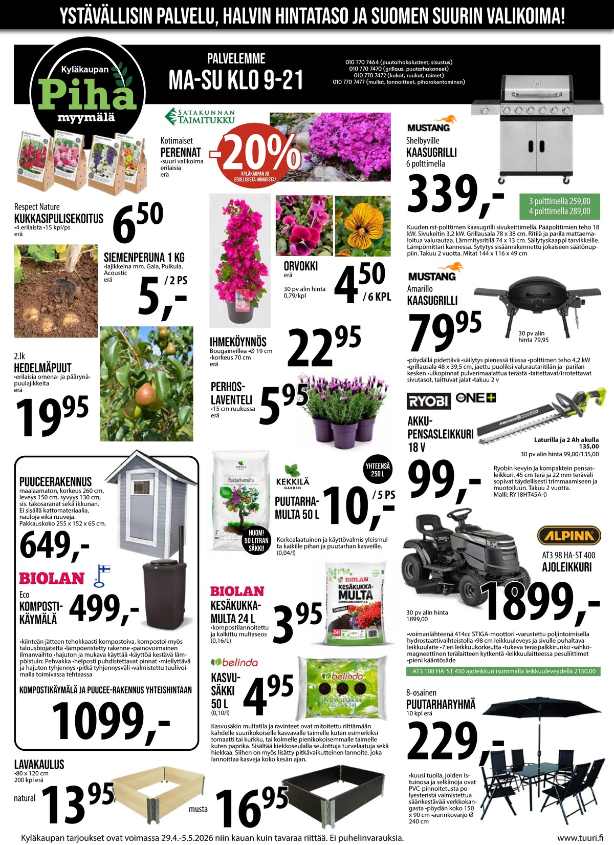 Katso ketjun Keskinen tarjouslehti viikolta 18 sivustolla Viikkotarjoukset.fi. Löydät monia hyviä tarjouksia erilaisista tuotteista. Lue tarjouslehti täältä! Sivu 6