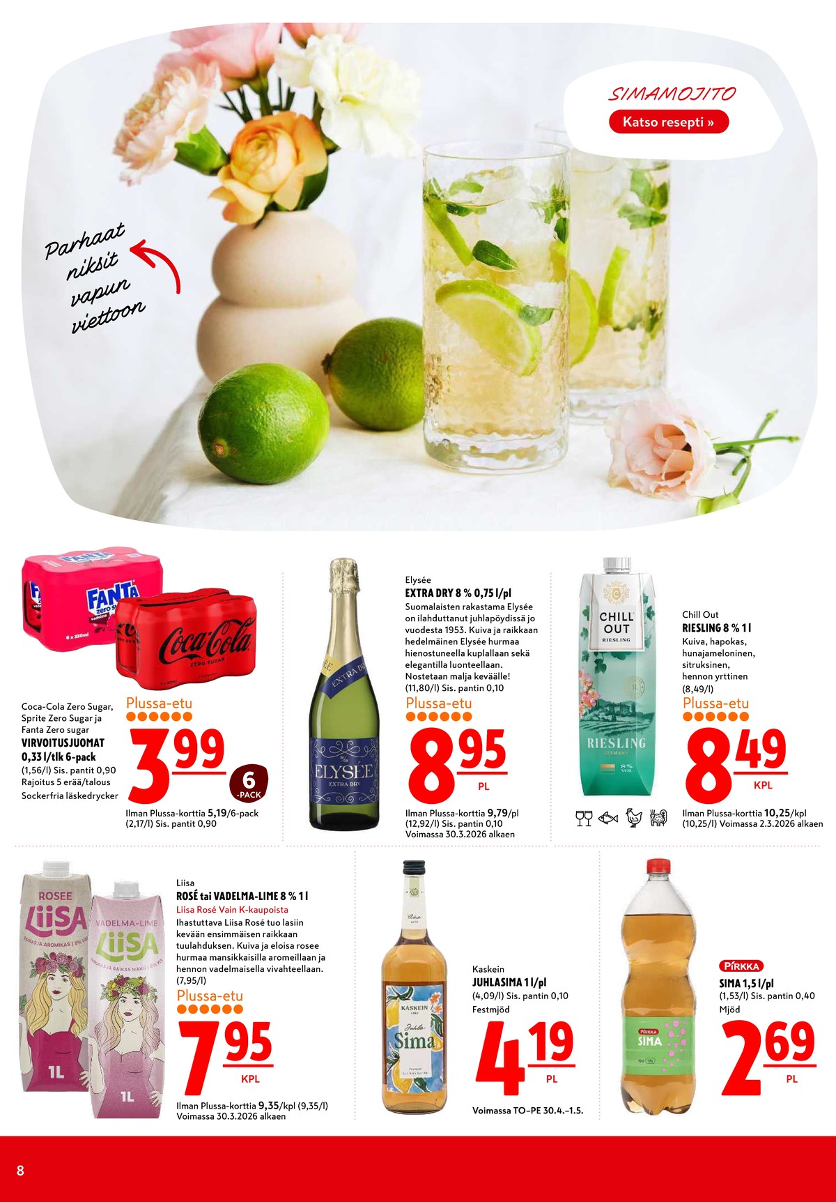 Katso ketjun K-Citymarket tarjouslehti viikolta 18 sivustolla Viikkotarjoukset.fi. Löydät monia hyviä tarjouksia erilaisista tuotteista. Lue tarjouslehti täältä! Sivu 8