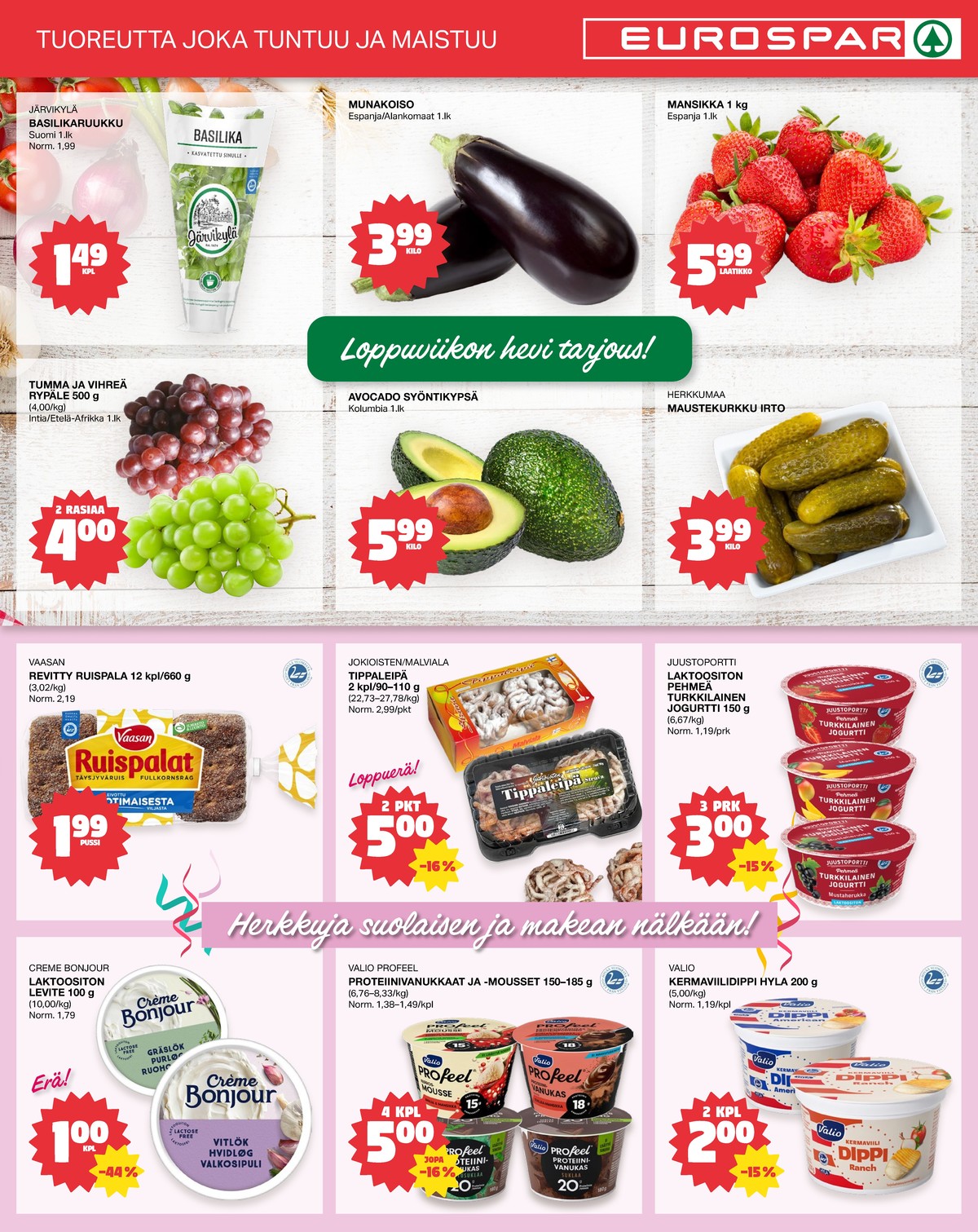 Katso ketjun Tokmanni tarjouslehti viikolta 18 sivustolla Viikkotarjoukset.fi. Löydät monia hyviä tarjouksia erilaisista tuotteista. Lue tarjouslehti täältä! Sivu 3