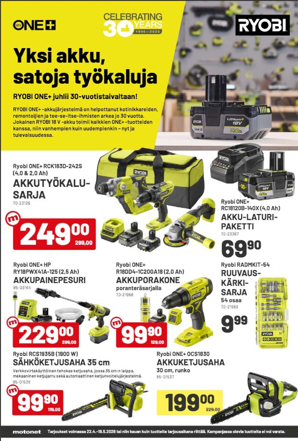 Katso ketjun Motonet tarjouslehti viikolta 19 sivustolla Viikkotarjoukset.fi. Löydät monia hyviä tarjouksia erilaisista tuotteista. Lue tarjouslehti täältä! Sivu 8