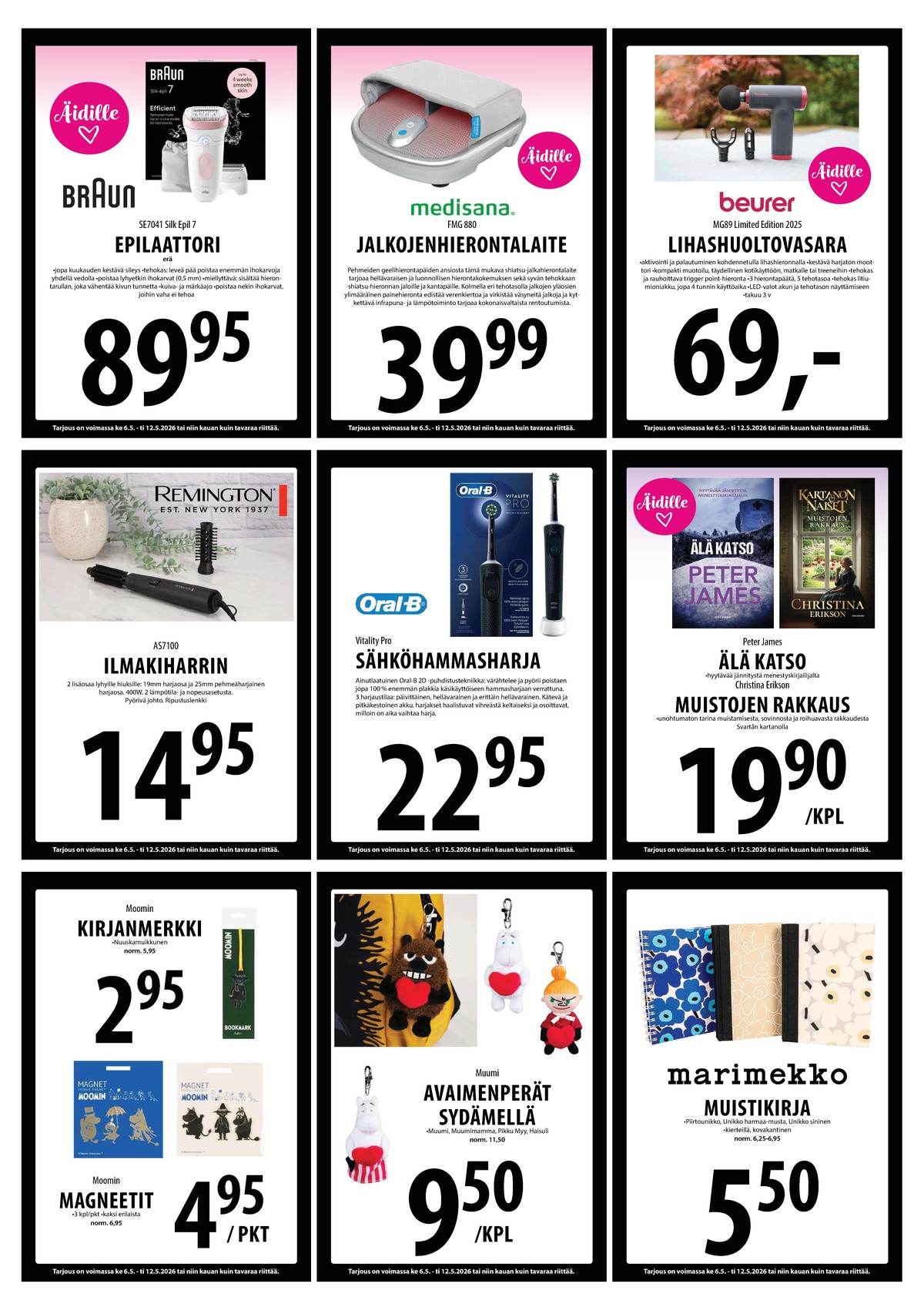 Katso ketjun Keskinen tarjouslehti viikolta 19 sivustolla Viikkotarjoukset.fi. Löydät monia hyviä tarjouksia erilaisista tuotteista. Lue tarjouslehti täältä! Sivu 12