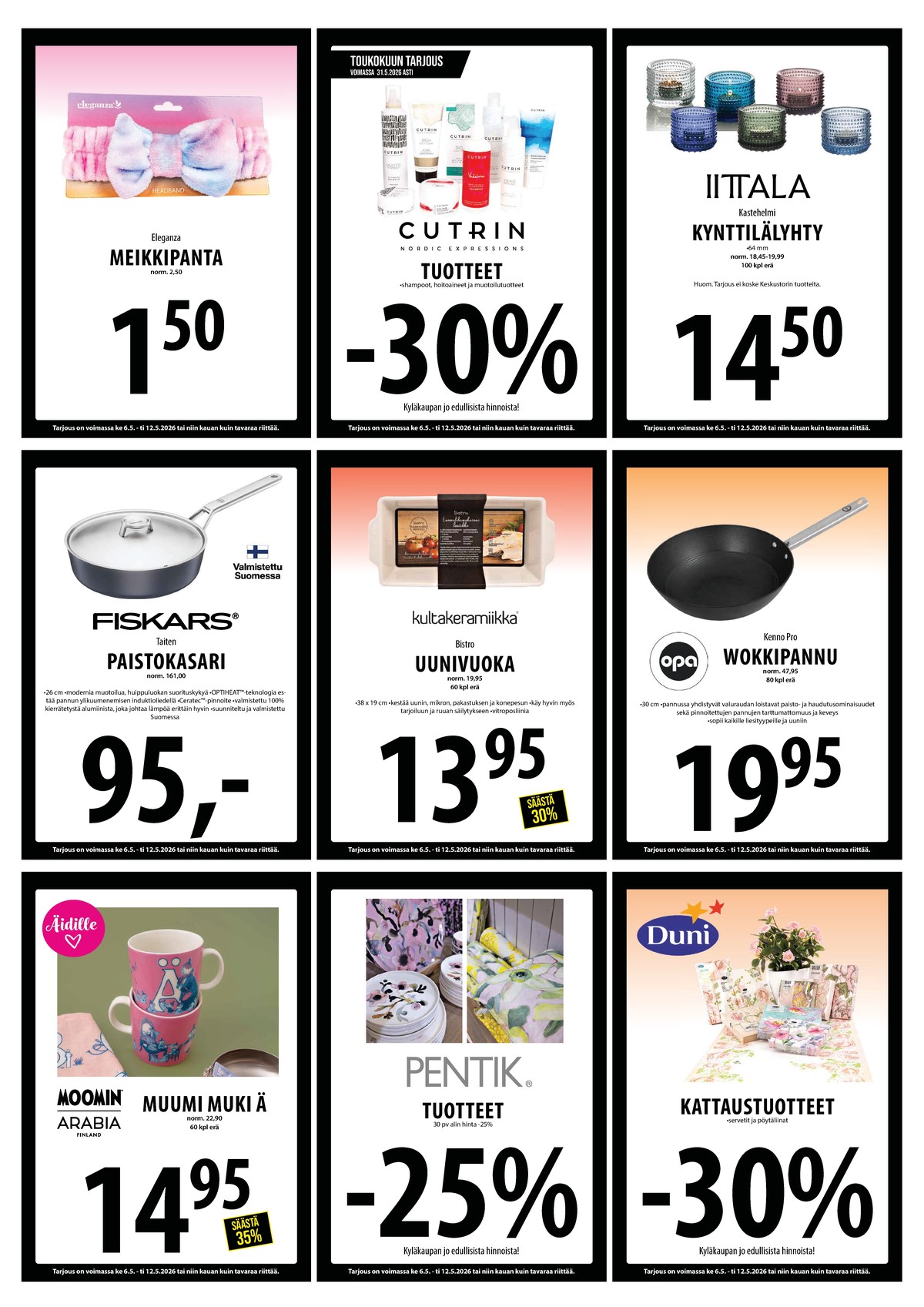 Katso ketjun Keskinen tarjouslehti viikolta 19 sivustolla Viikkotarjoukset.fi. Löydät monia hyviä tarjouksia erilaisista tuotteista. Lue tarjouslehti täältä! Sivu 14