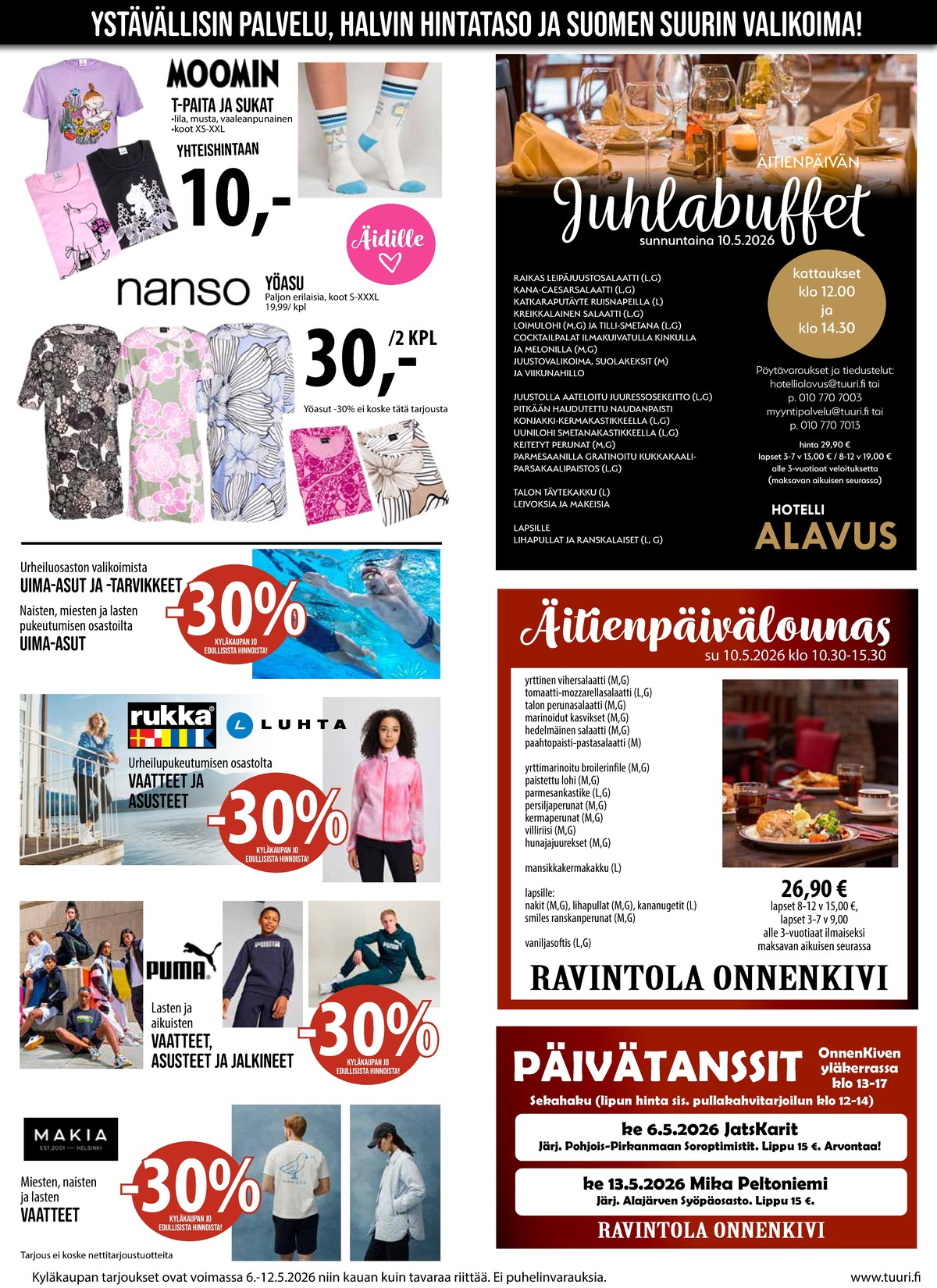 Katso ketjun Keskinen tarjouslehti viikolta 19 sivustolla Viikkotarjoukset.fi. Löydät monia hyviä tarjouksia erilaisista tuotteista. Lue tarjouslehti täältä! Sivu 4