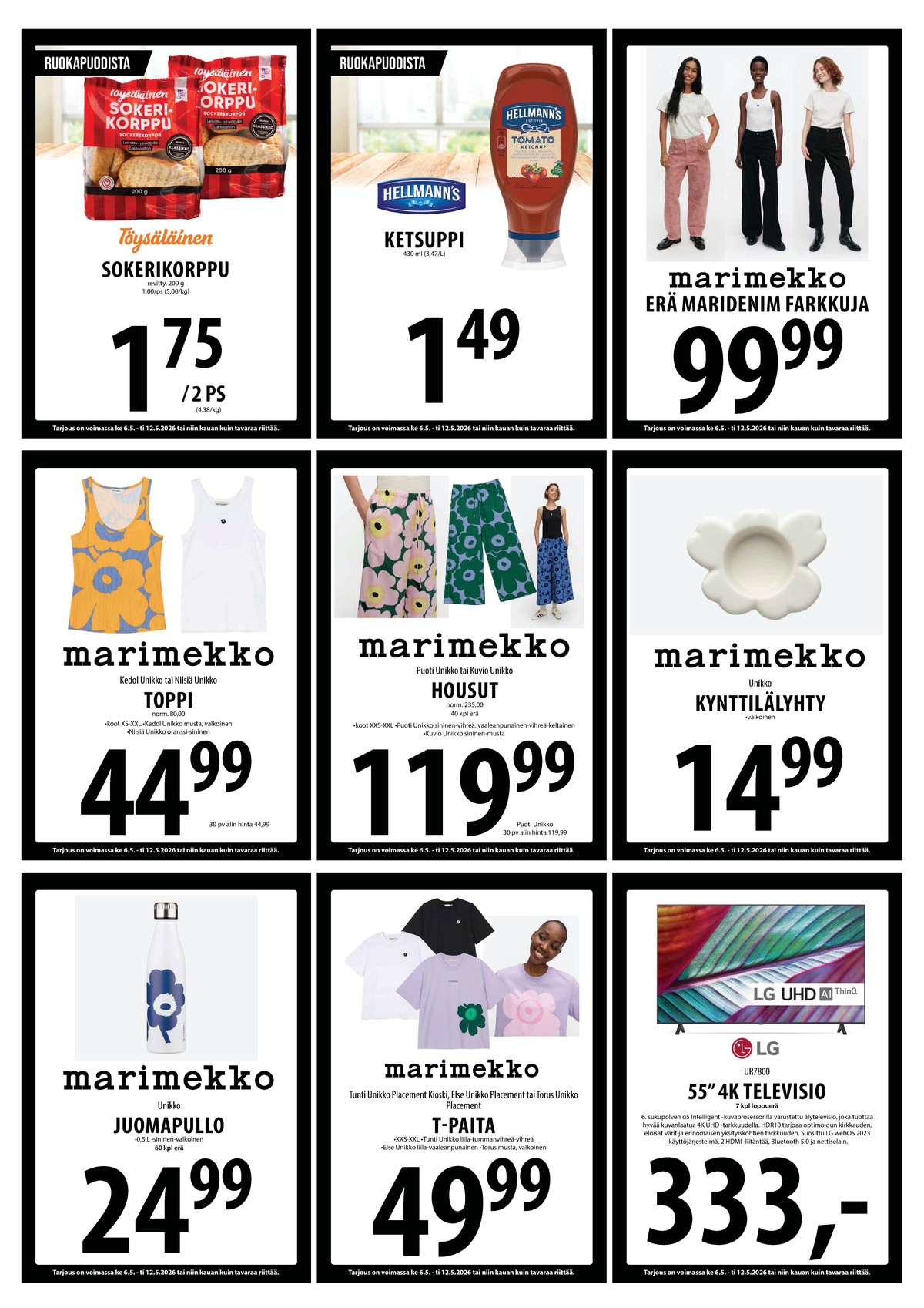 Katso ketjun Keskinen tarjouslehti viikolta 19 sivustolla Viikkotarjoukset.fi. Löydät monia hyviä tarjouksia erilaisista tuotteista. Lue tarjouslehti täältä! Sivu 10
